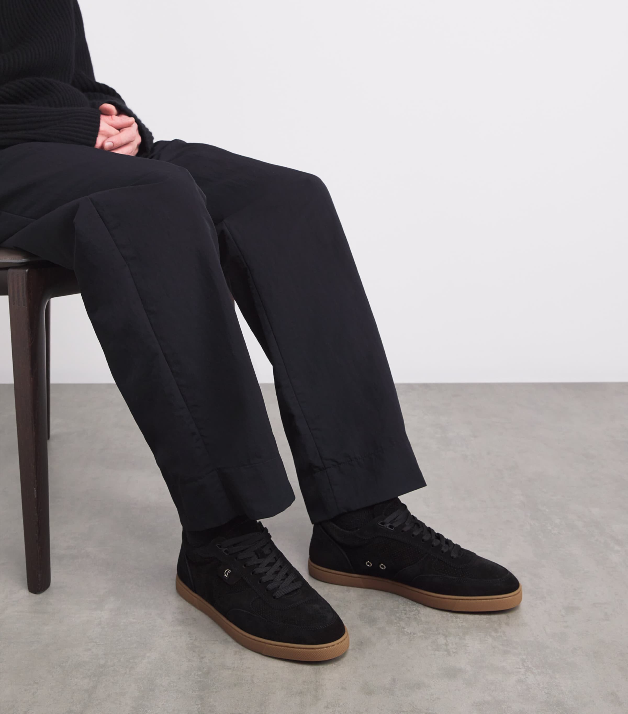 【Christian Louboutin】Tutti Rui スエード スニーカーブラック Christian Louboutin Tutti Rui Suede Sneakers | Harrods US