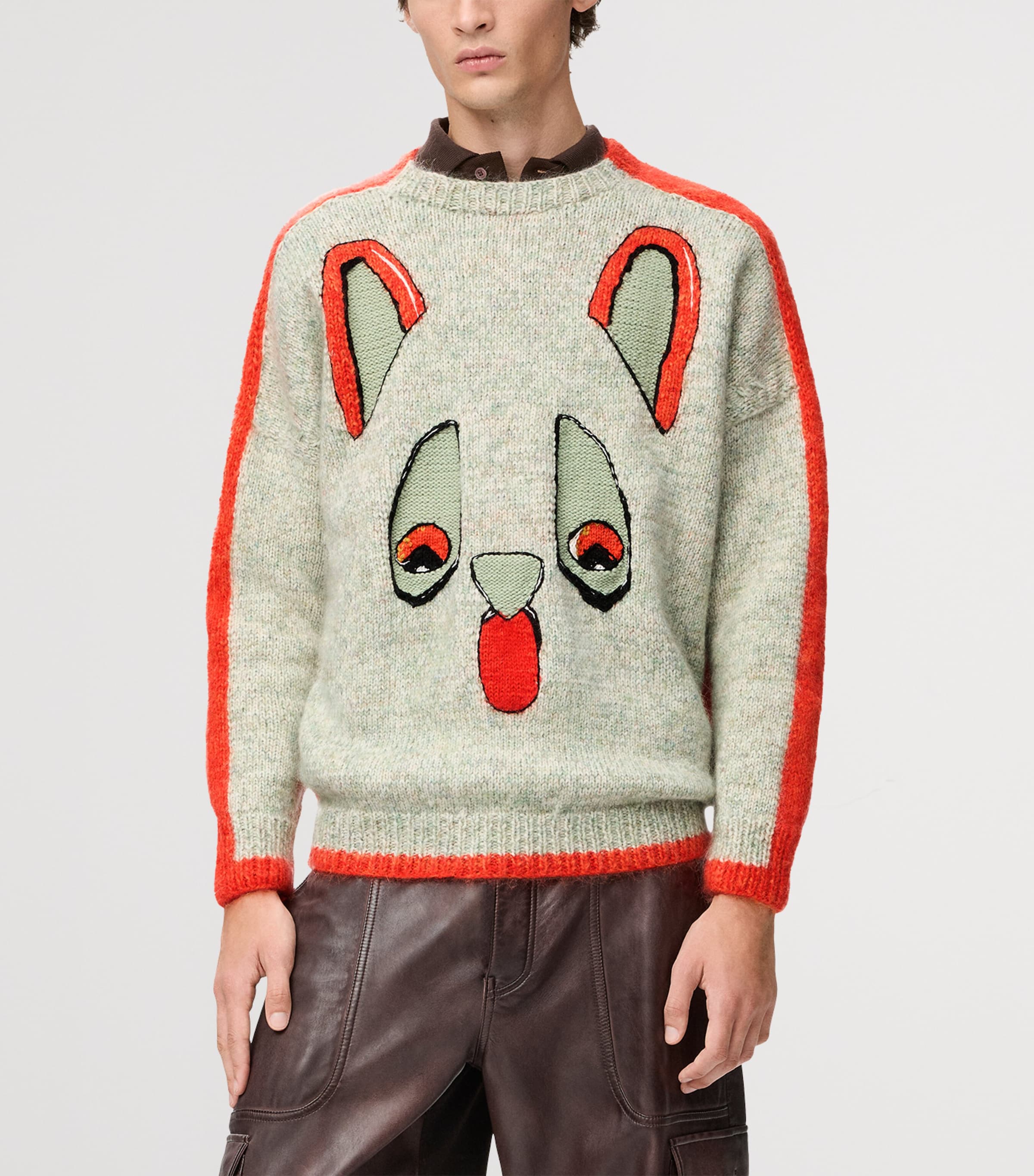 x Louis Wain Futurist Cat Sweater WHITE/ORANGE/BLUE Image 3