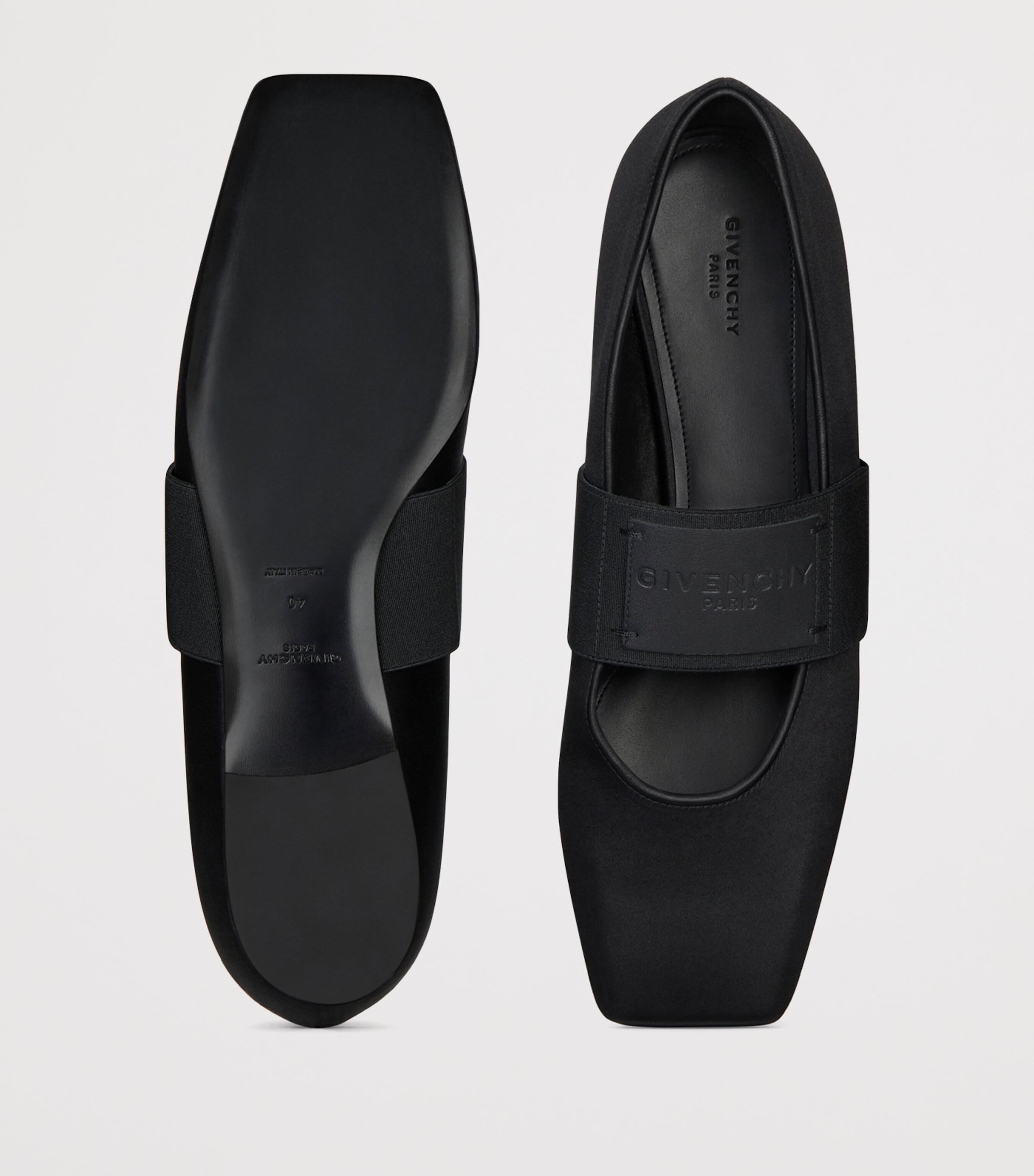 Givenchy Satin Square Toe Ballet Flats Black Image 5