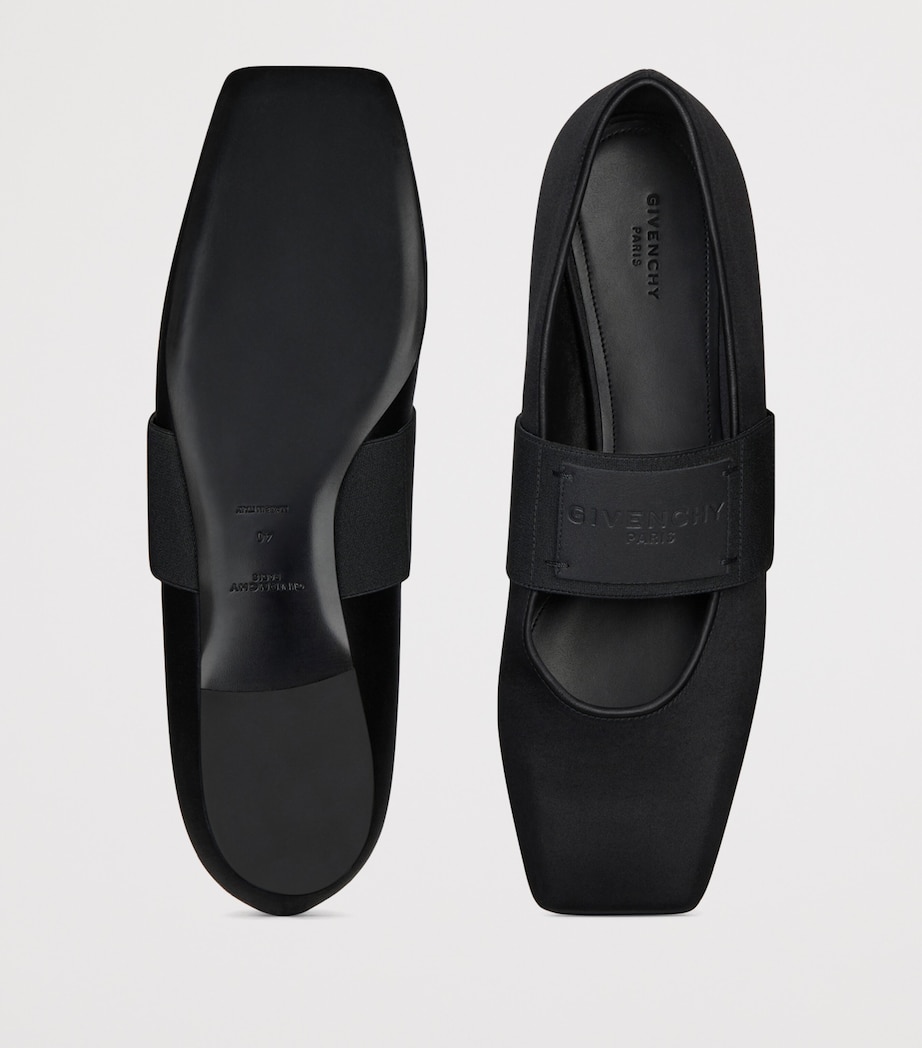 Givenchy Satin Square Toe Ballet Flats Black Image 5