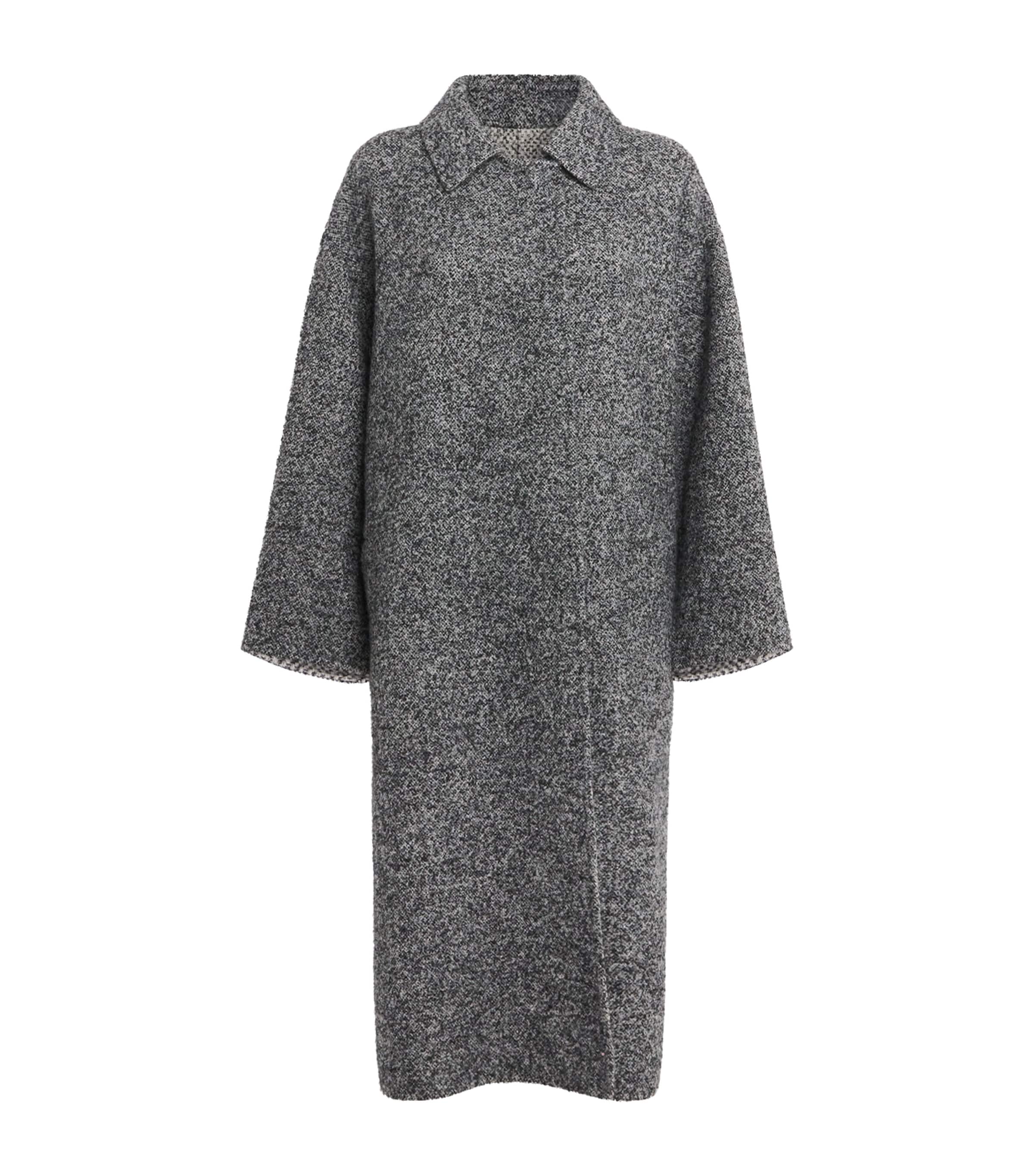 Lafayette 148 Alpaca-wool Reversible Overcoat In Gray