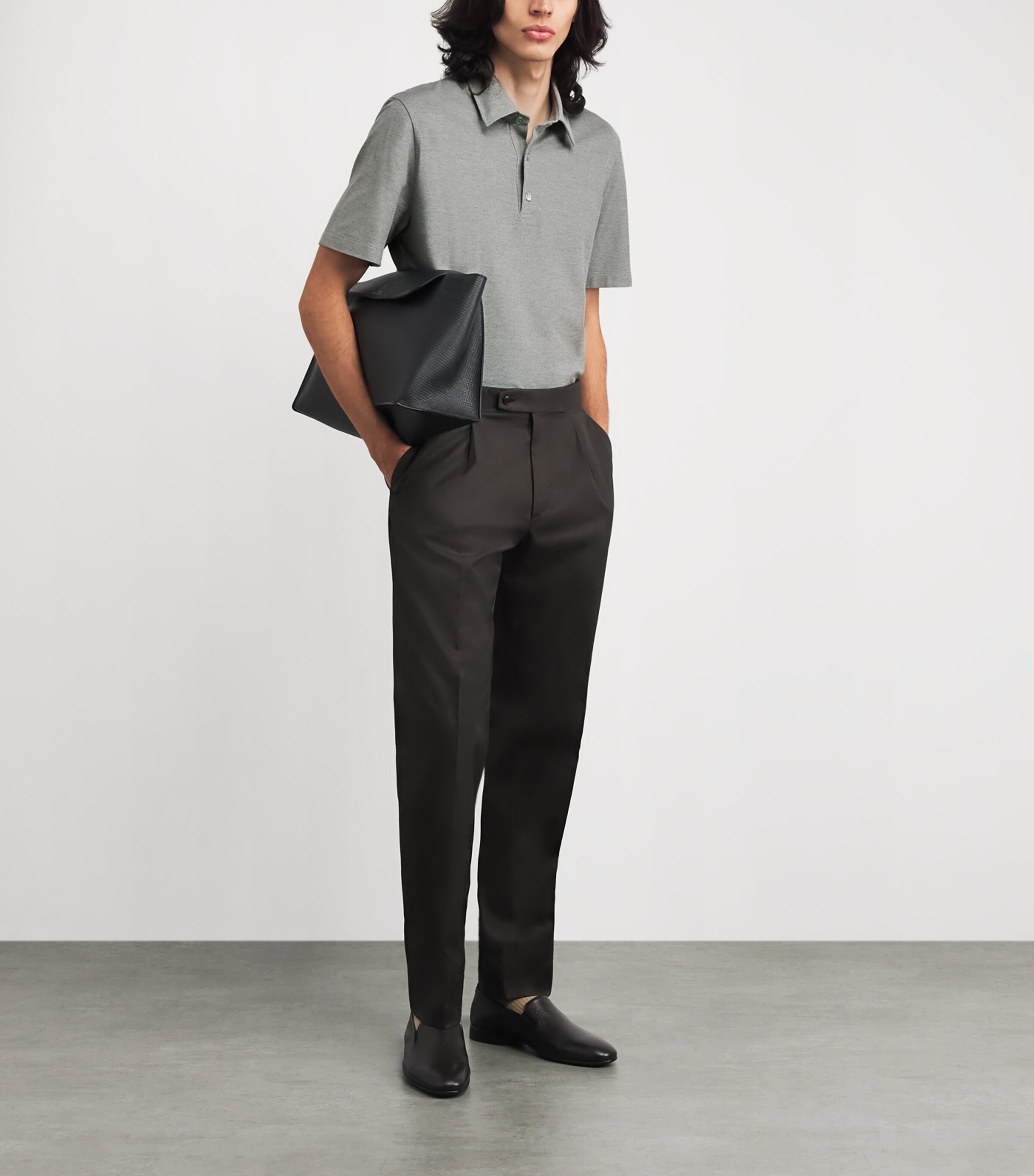Brioni Mens Cotton Polo Shirt Image 2