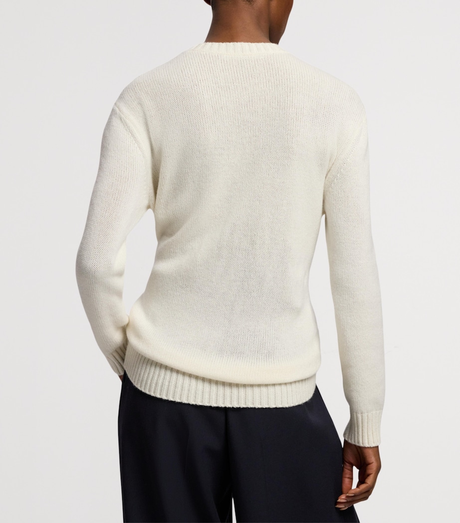 Cashmere Polo Bear Sweater NATURAL-101 Image 8