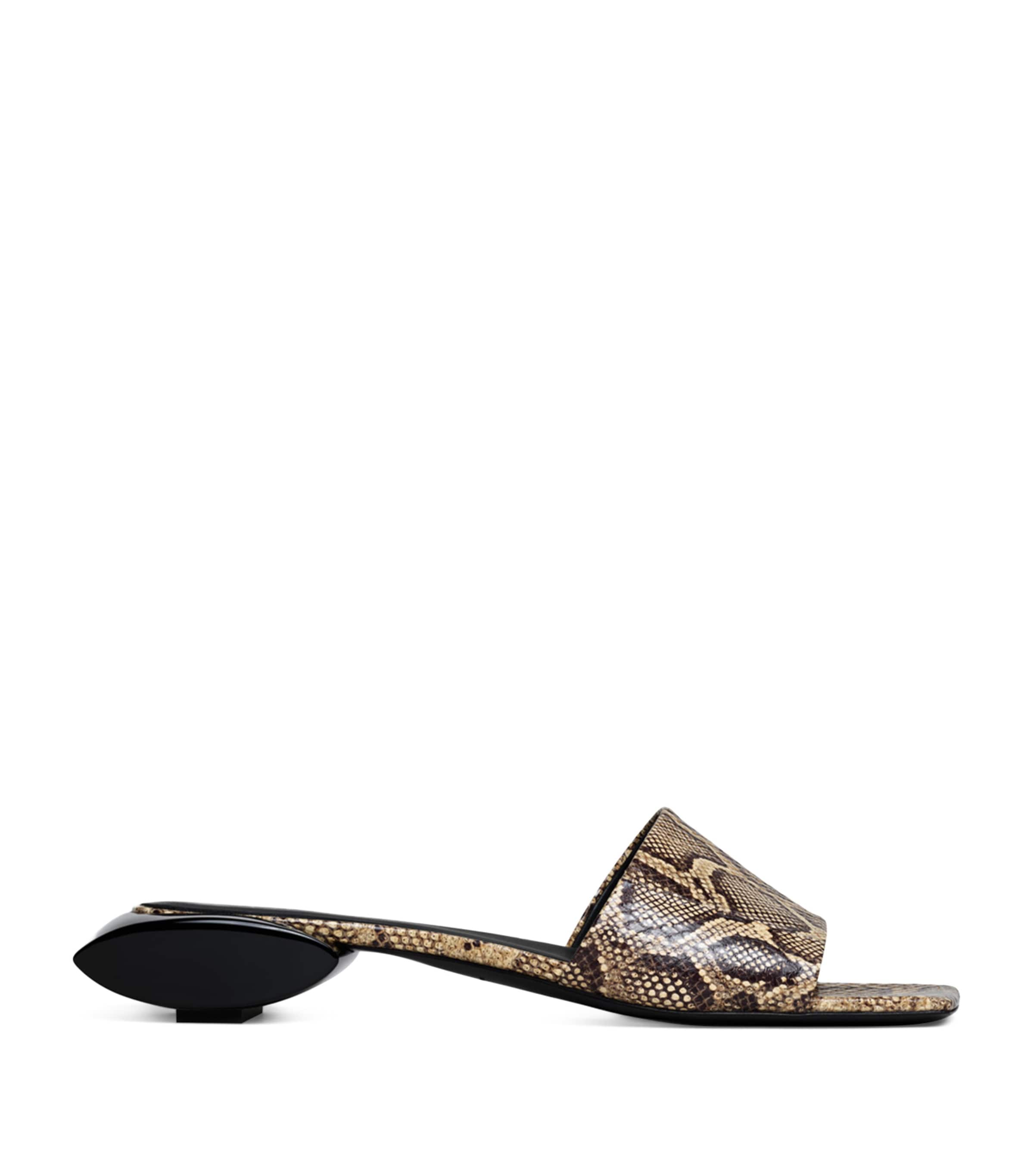 Alaïa Suede Ellipse Mules Honey Image 1