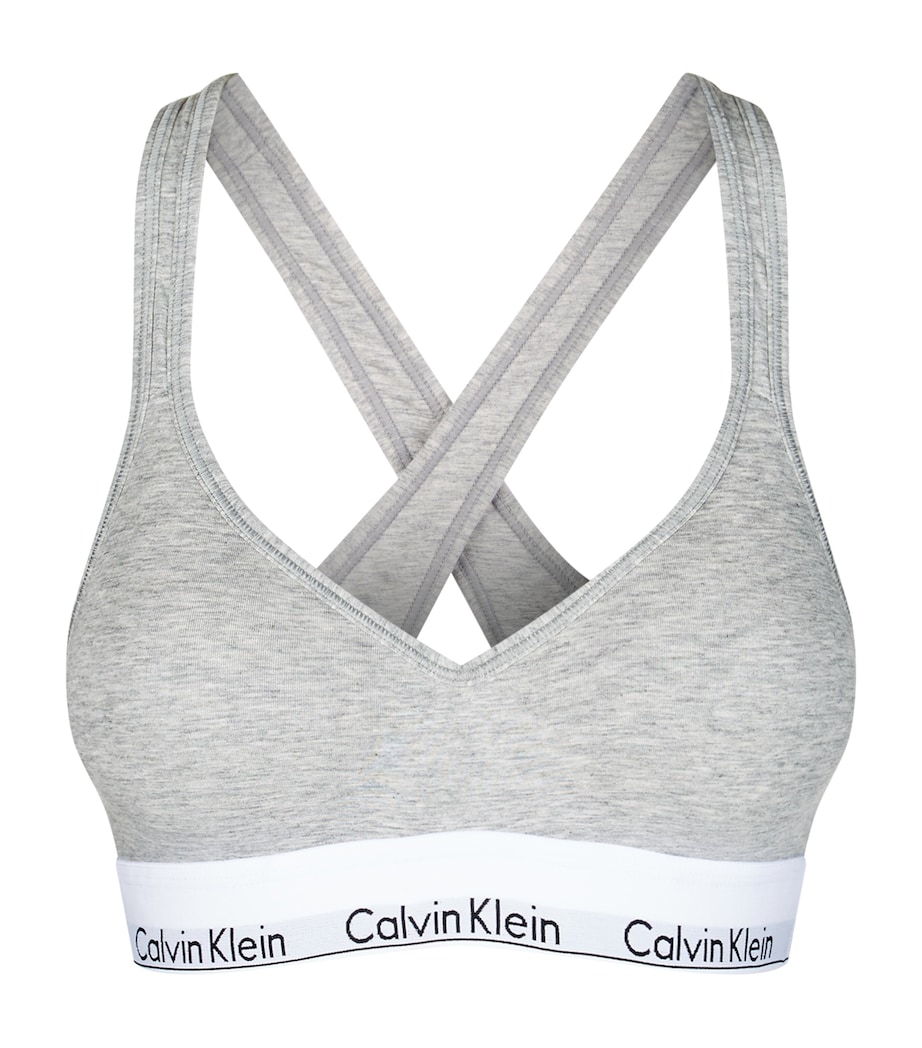 Padded Logo Bralette 020 GREY HEATHER Image 1