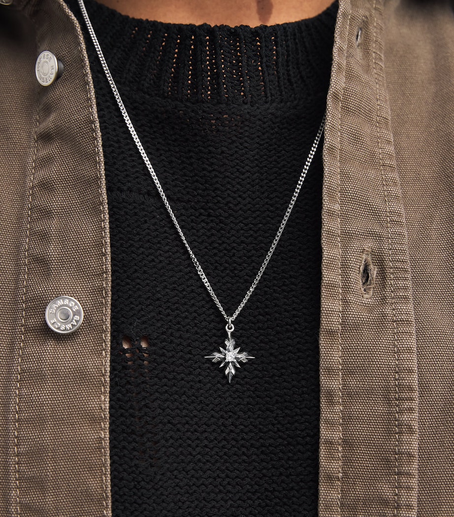 Sterling Silver Cross Pendant Necklace SILVER Image 4