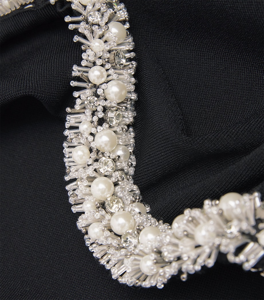 Embellished-Trim Ozelle Top BLACK Image 5