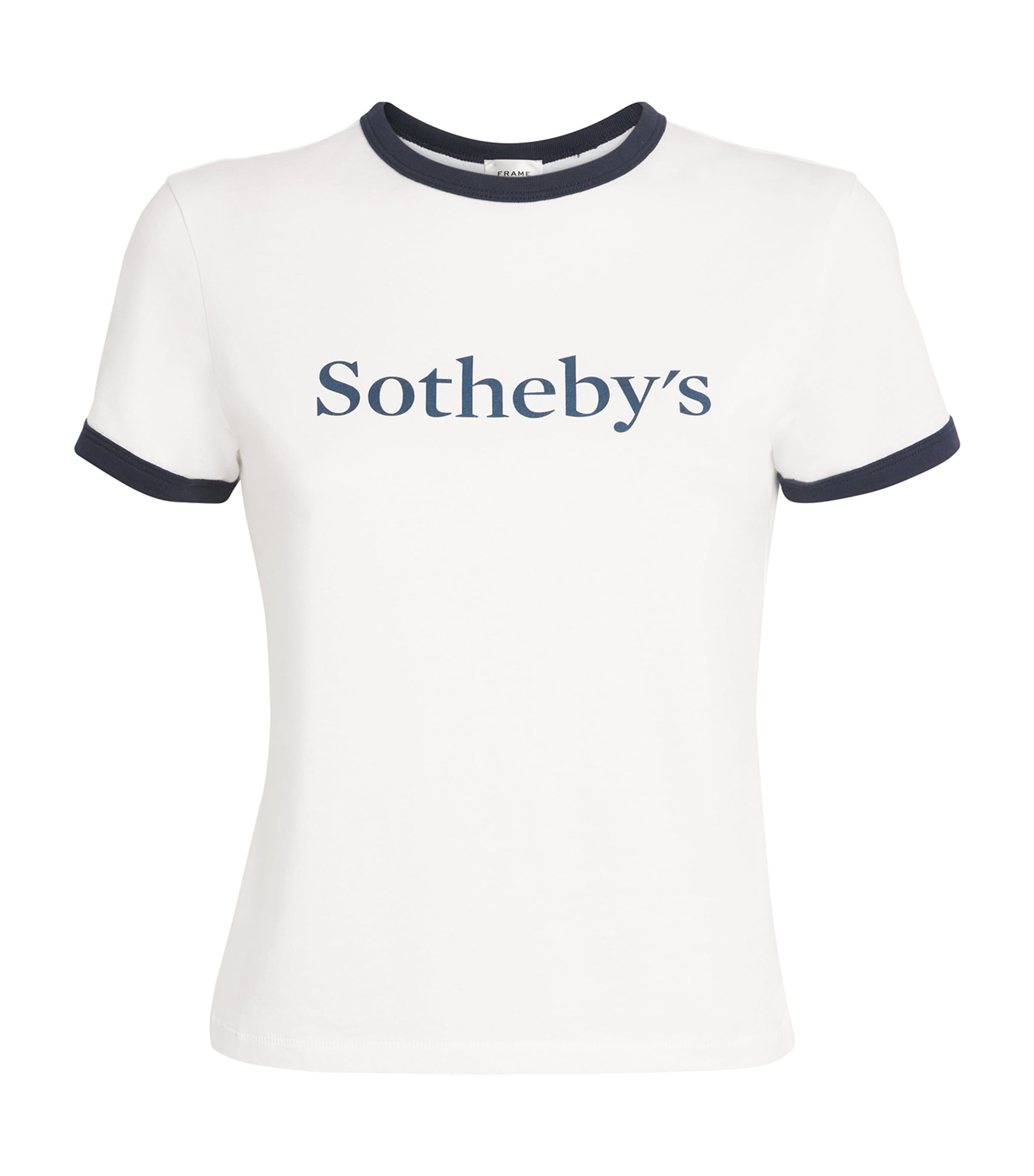 Frame X Sotheby's Cotton Ringer Baby T-shirt In White