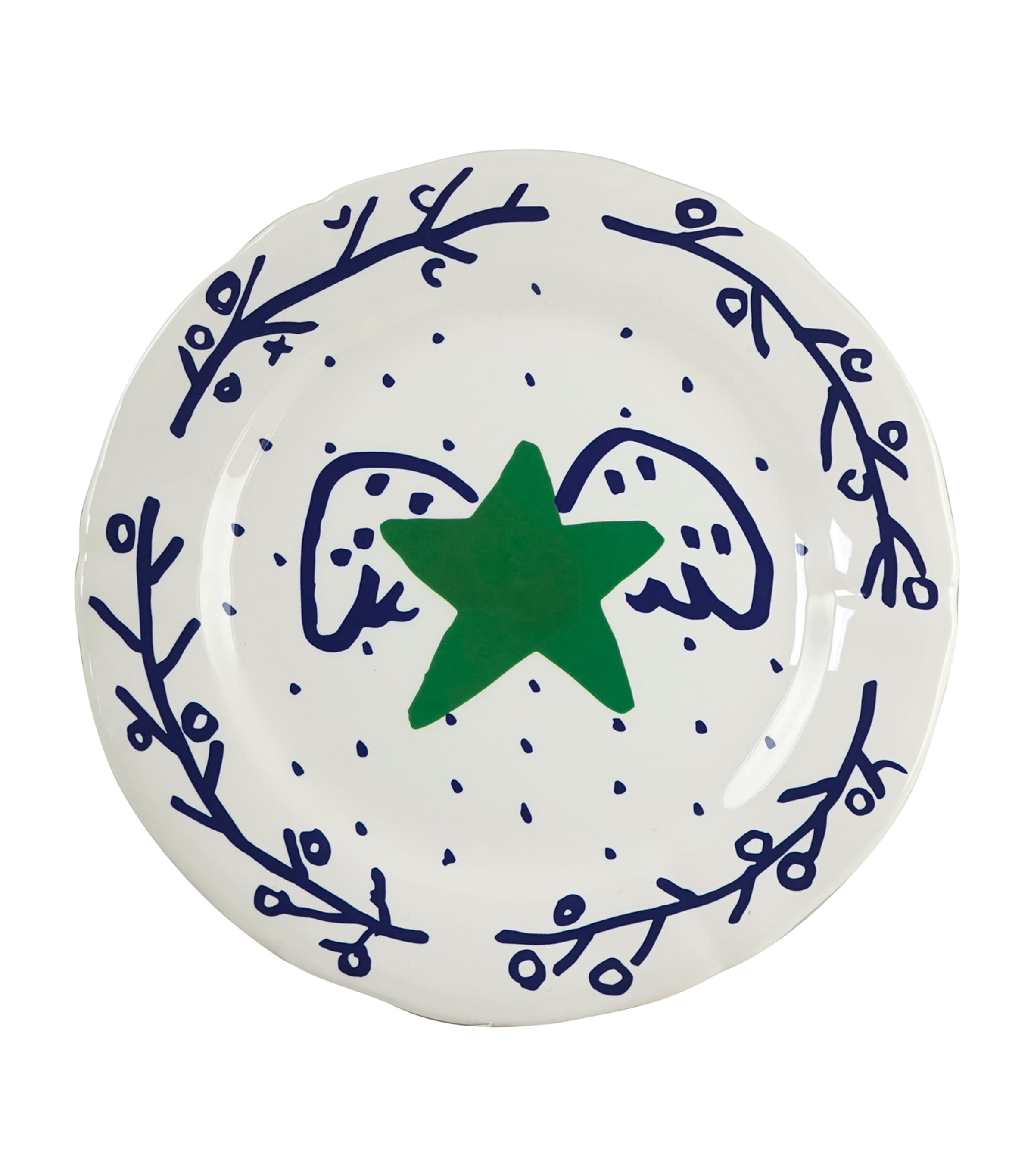 Set of 6 Archipel Dessert Plates (23cm) WHITE, BLUE Image 6