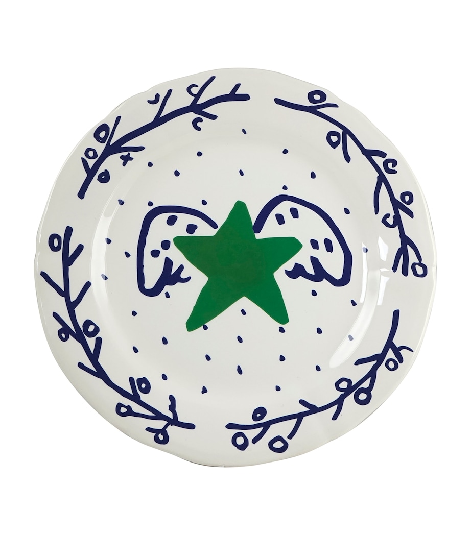 Set of 6 Archipel Dessert Plates (23cm) WHITE, BLUE Image 6