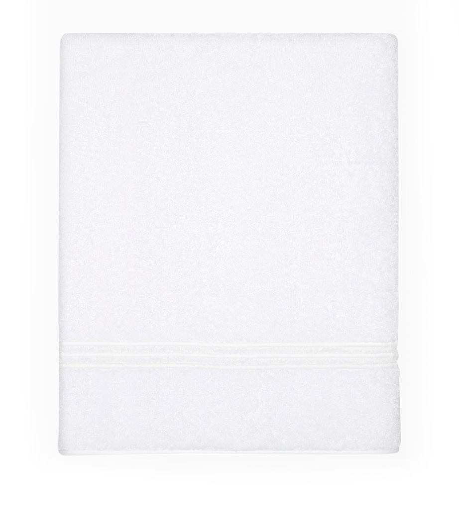 Tre Righe Bath Sheet (100cm x 180cm) WHITE/WHITE Image 1