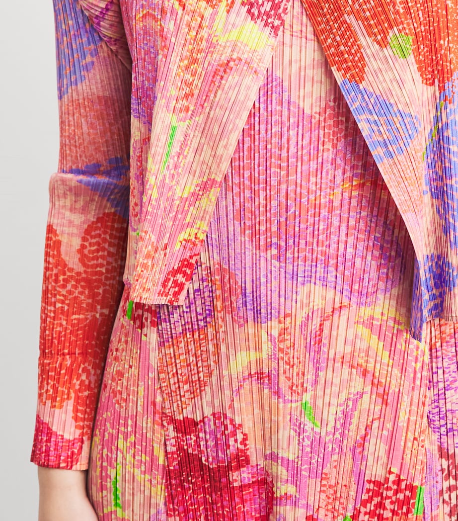 Pleats Please Issey Miyake Womens Pleated Foggy Forest Cardigan Pink Image 3