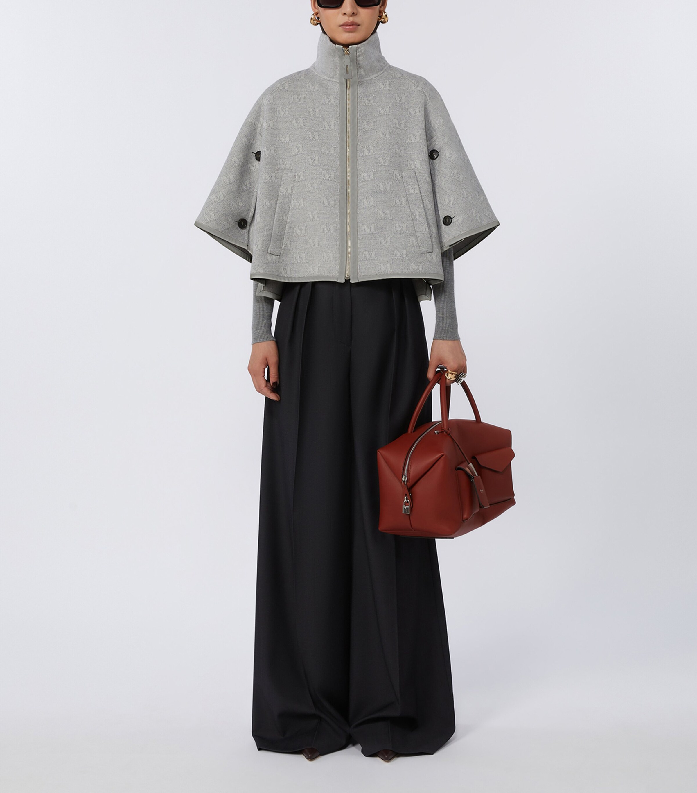 Max Mara Large Leather Boston Bowler Bag Rust Image 2