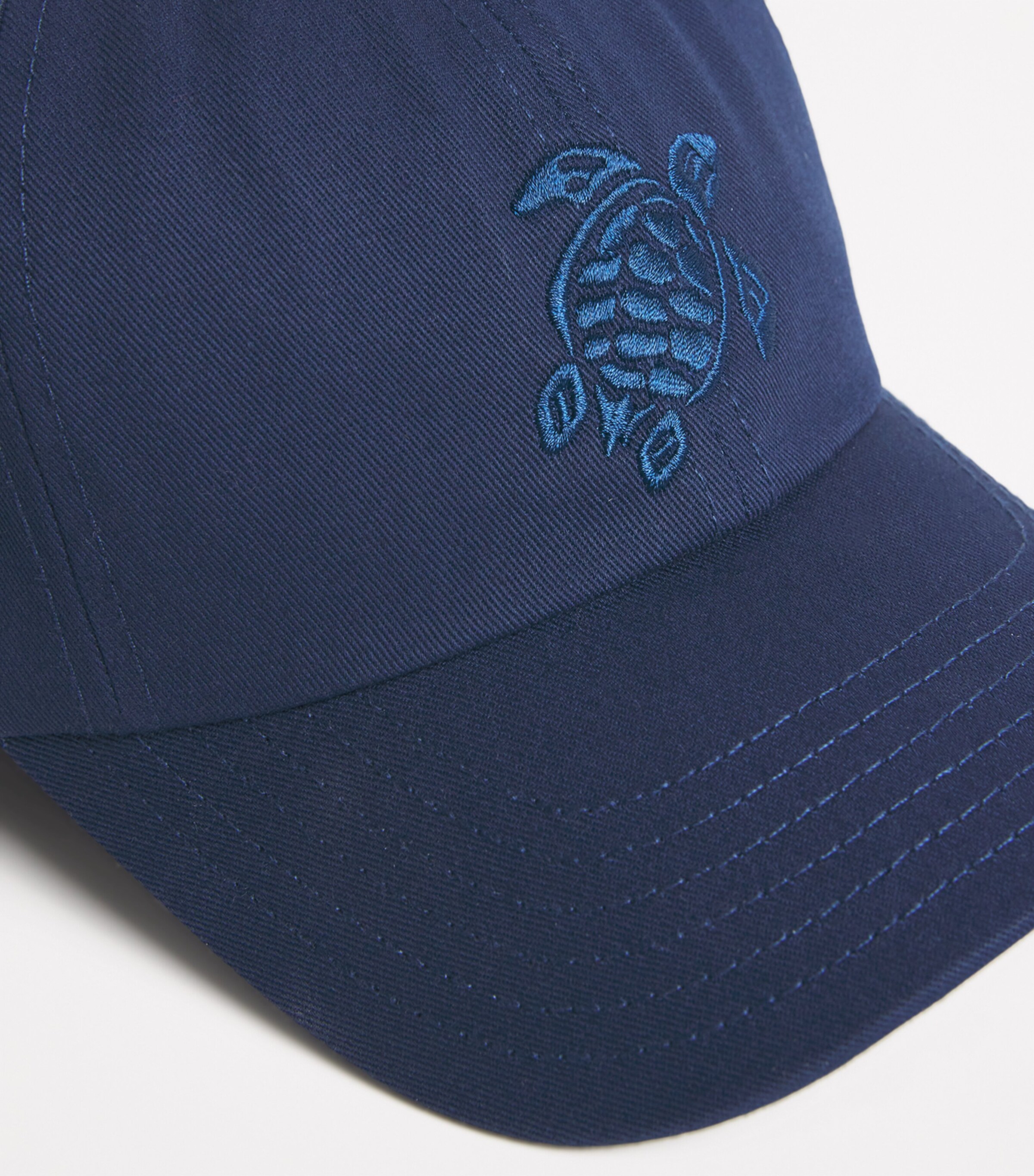 Embroidered Turtle Baseball Cap 390 BLEU MARINE Image 4