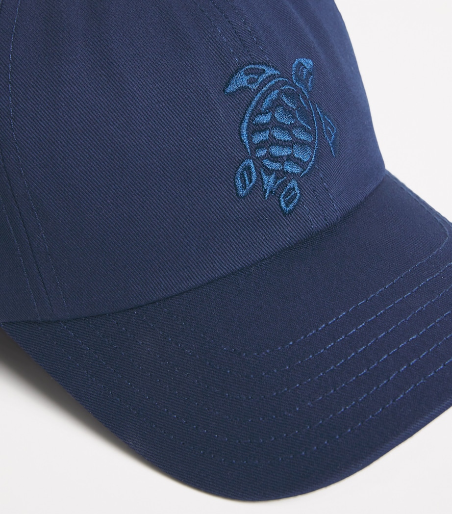Embroidered Turtle Baseball Cap 390 BLEU MARINE Image 4
