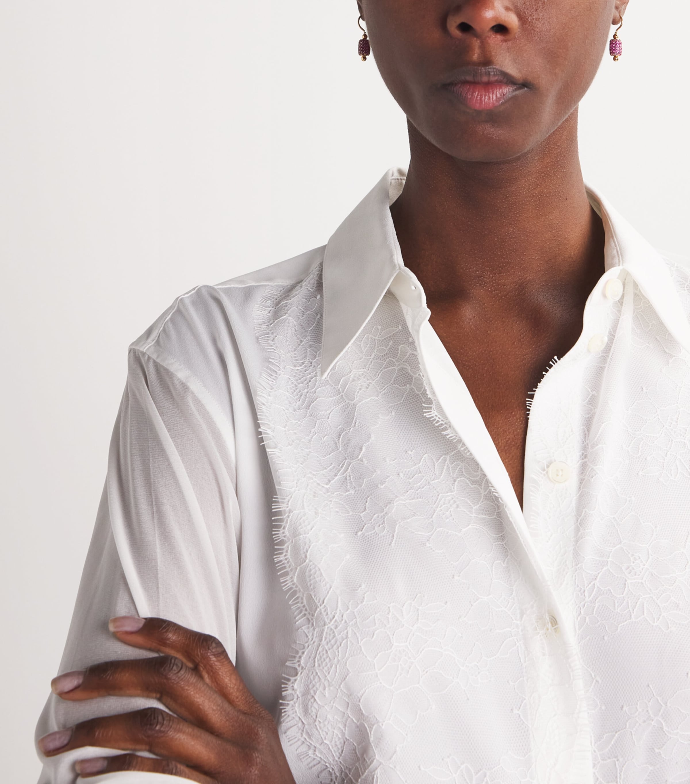 Yellow Gold and Sapphire Barrel Drop Earrings YELLOW GOLD Image 5