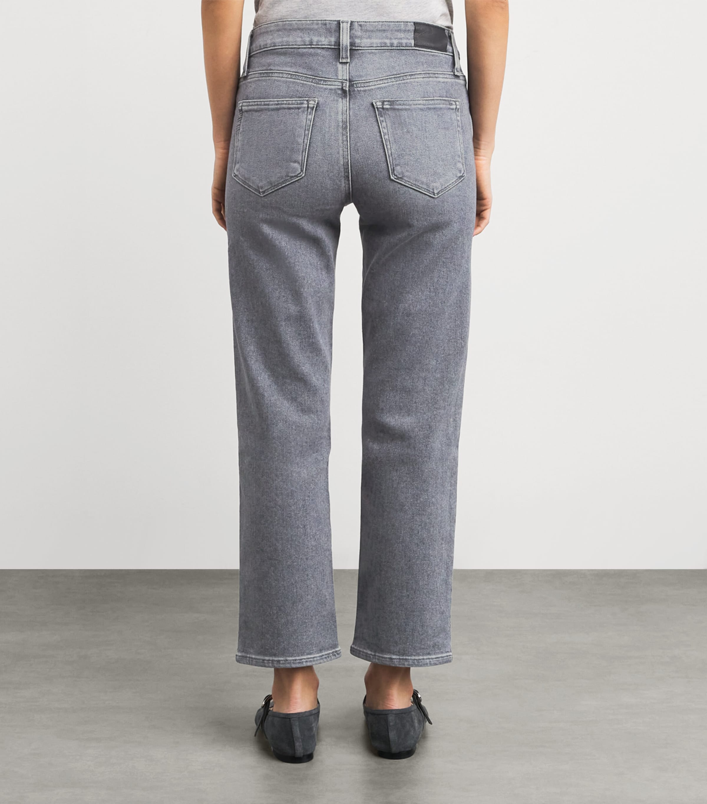 PAIGE Grey Mason Ankle Straight Jeans | Harrods US