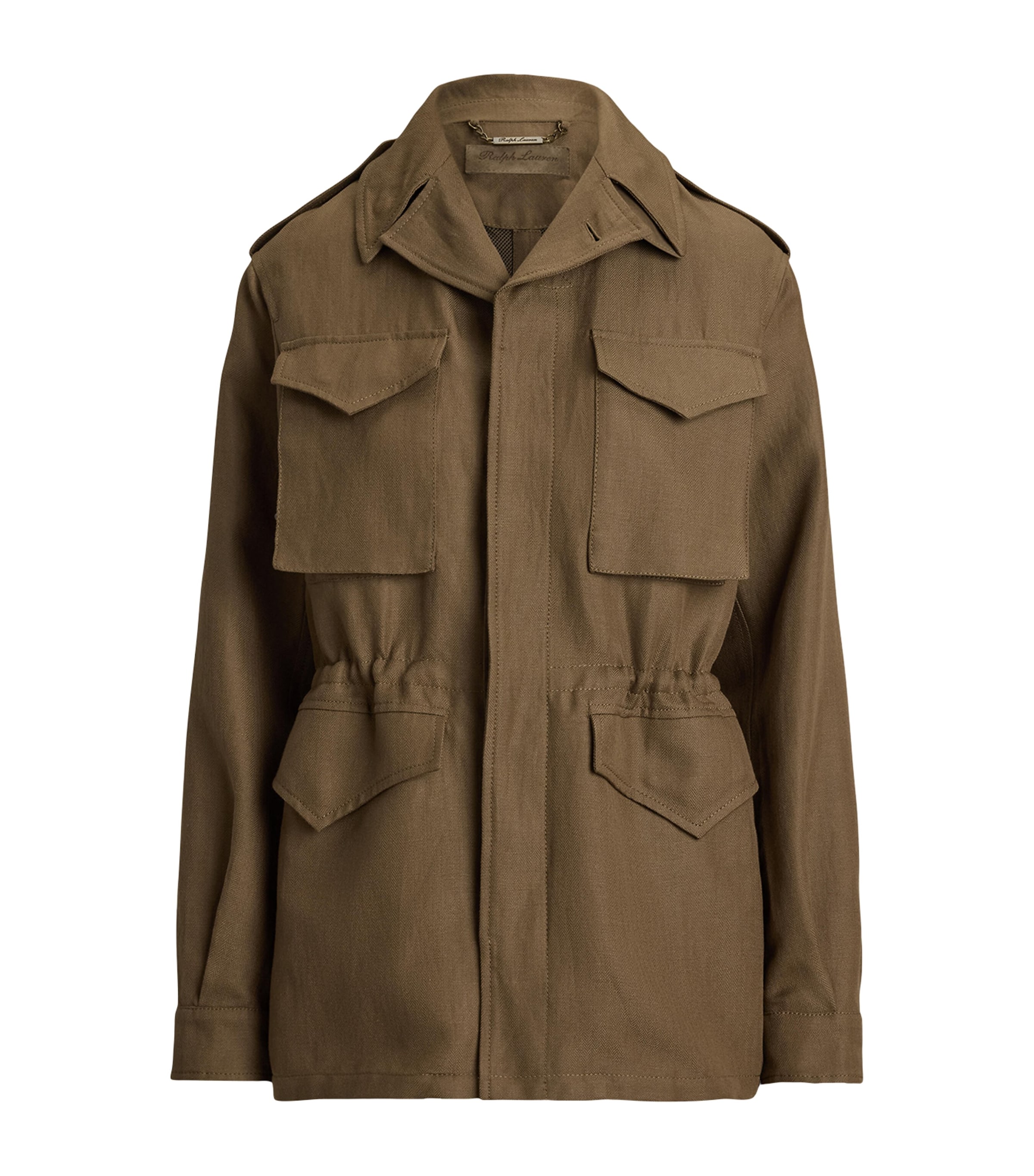Ralph Lauren Collection Womens Cashmere-Linen Milton Field Jacket Portobello Image 1