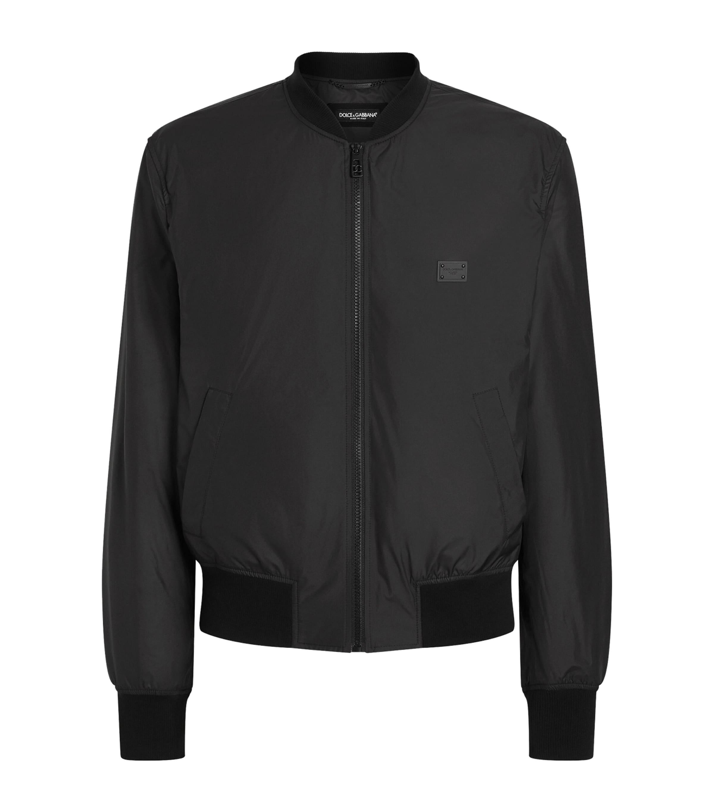 DOLCE & GABBANA PADDED LOGO TAG BOMBER JACKET