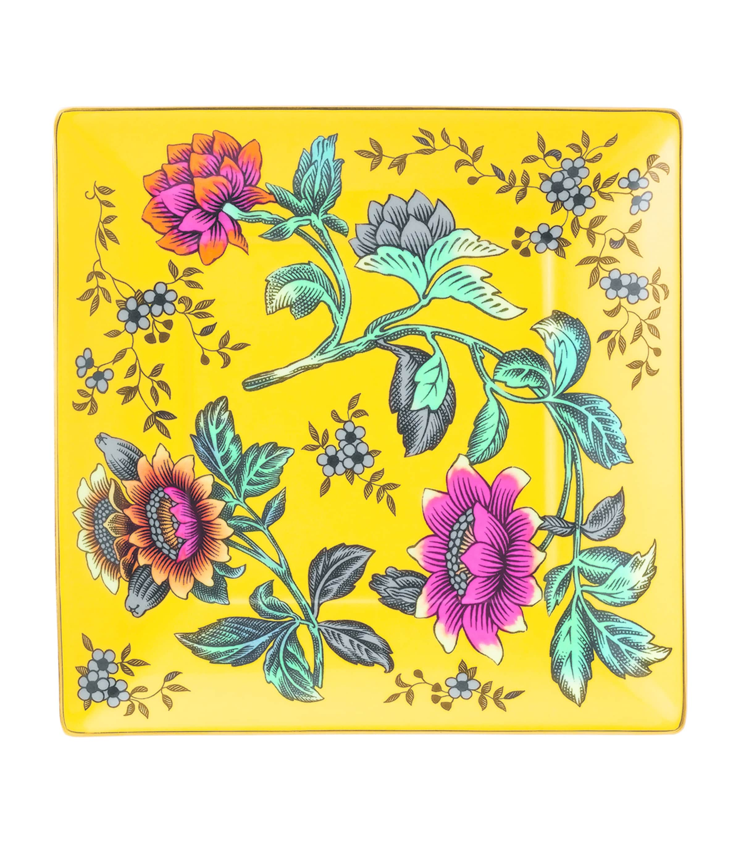 WEDGWOOD WONDERLUST YELLOW TONQUIN TRAY 