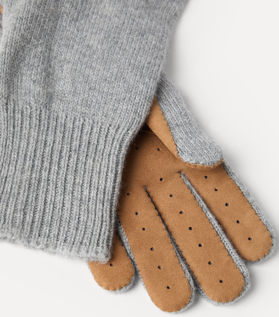 Brunello Cucinelli Cashmere-Suede Gloves Image 2