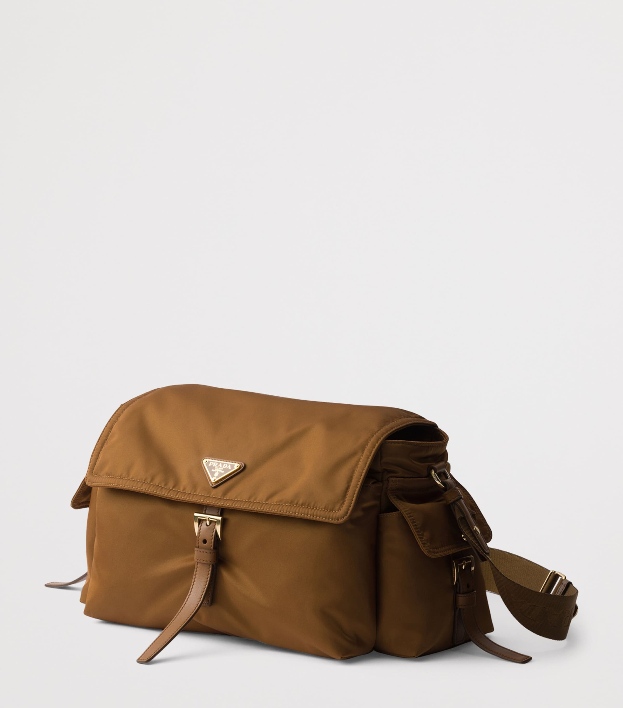 Large Re-Nylon and Leather Explore Shoulder Bag F0134 Image 2