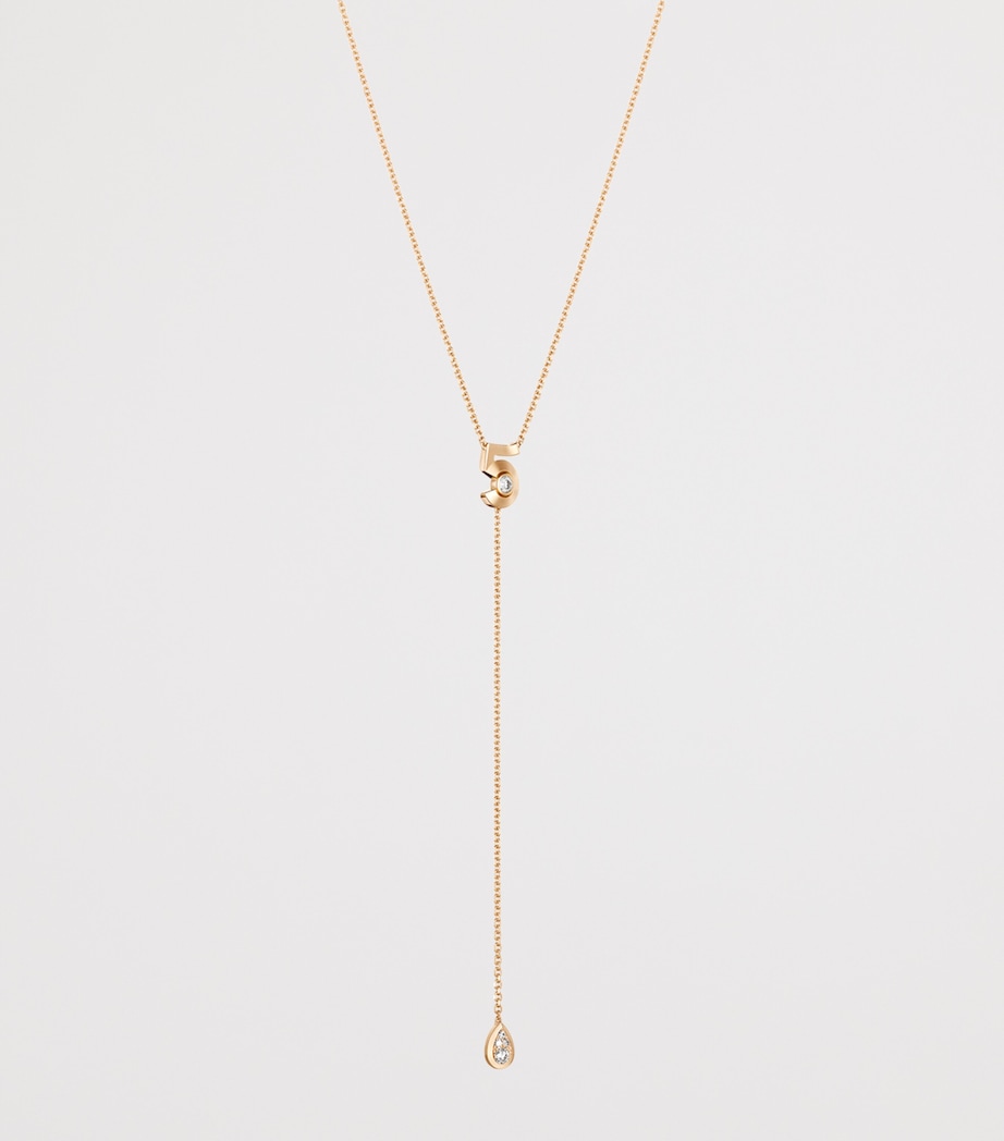 CHANEL Beige Gold and Diamond Extrait de N°5 Necklace Beige Gold Image 4