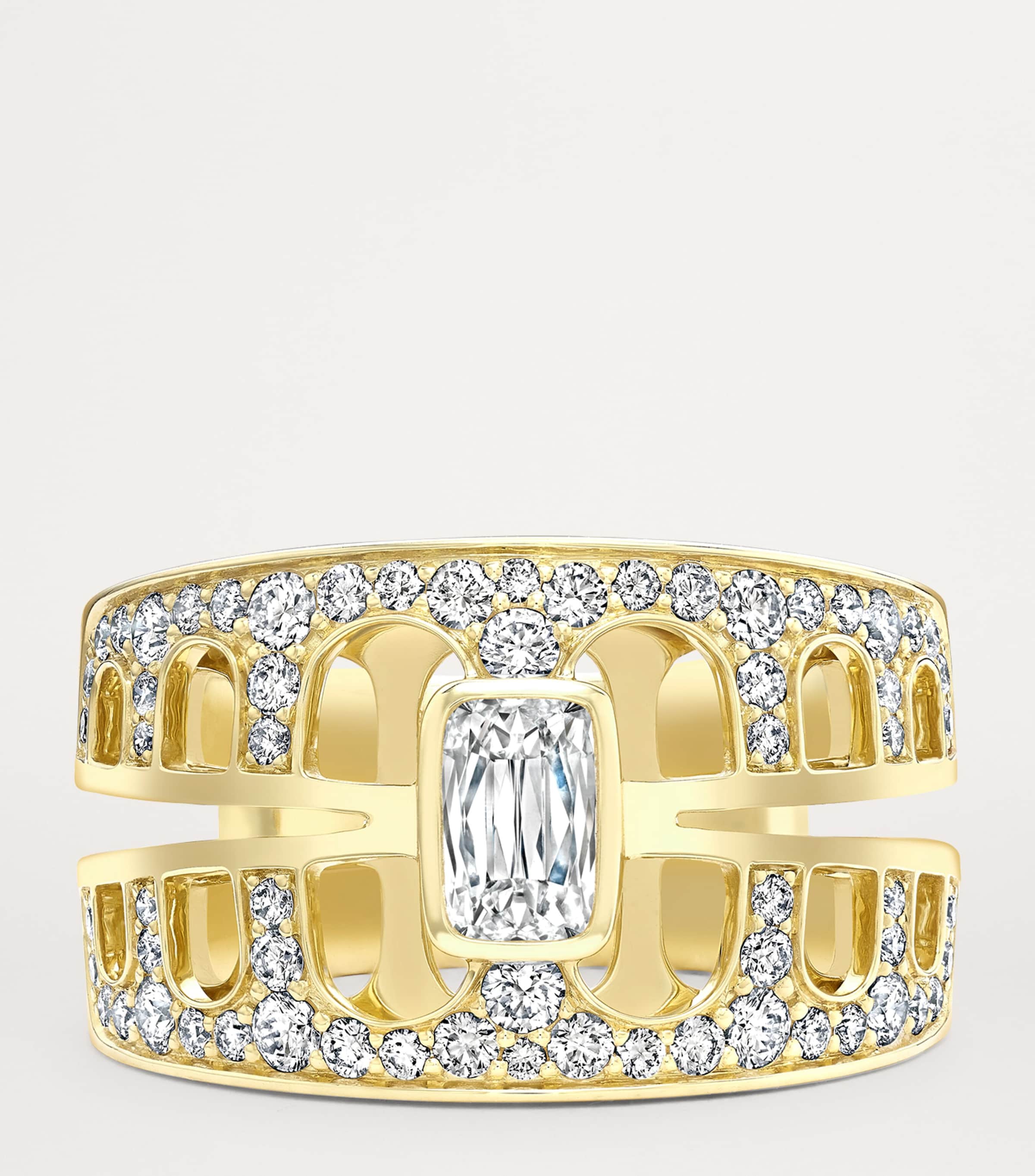 Yellow Gold and Diamond Perspective Ring YELLOW GOLD Image 3