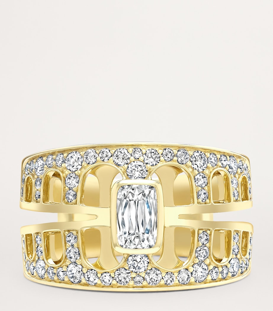 Yellow Gold and Diamond Perspective Ring YELLOW GOLD Image 3