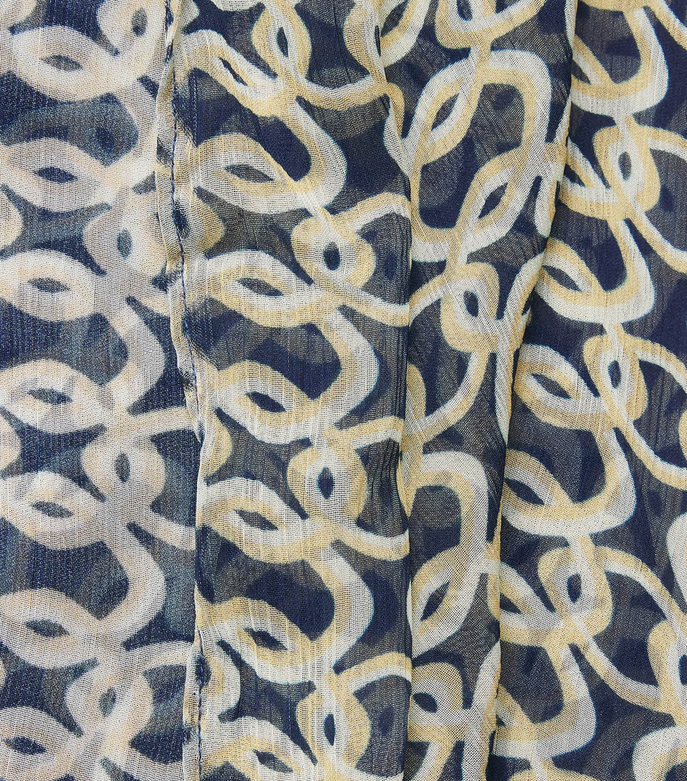 AWAY THAT DAY Womens Santorini Sarong Navy/gold Link Prnt Image 6