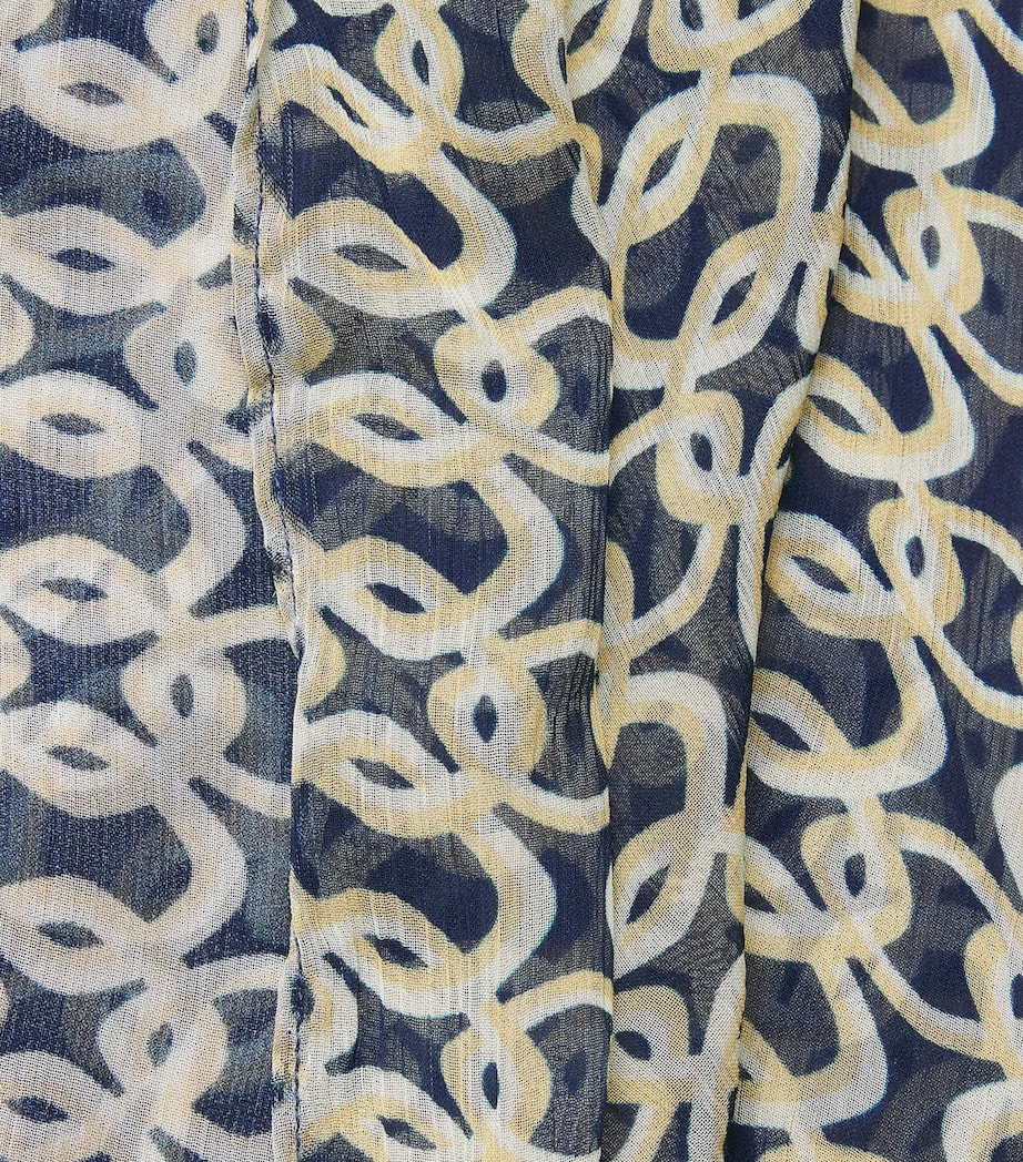 AWAY THAT DAY Womens Santorini Sarong Navy/gold Link Prnt Image 6