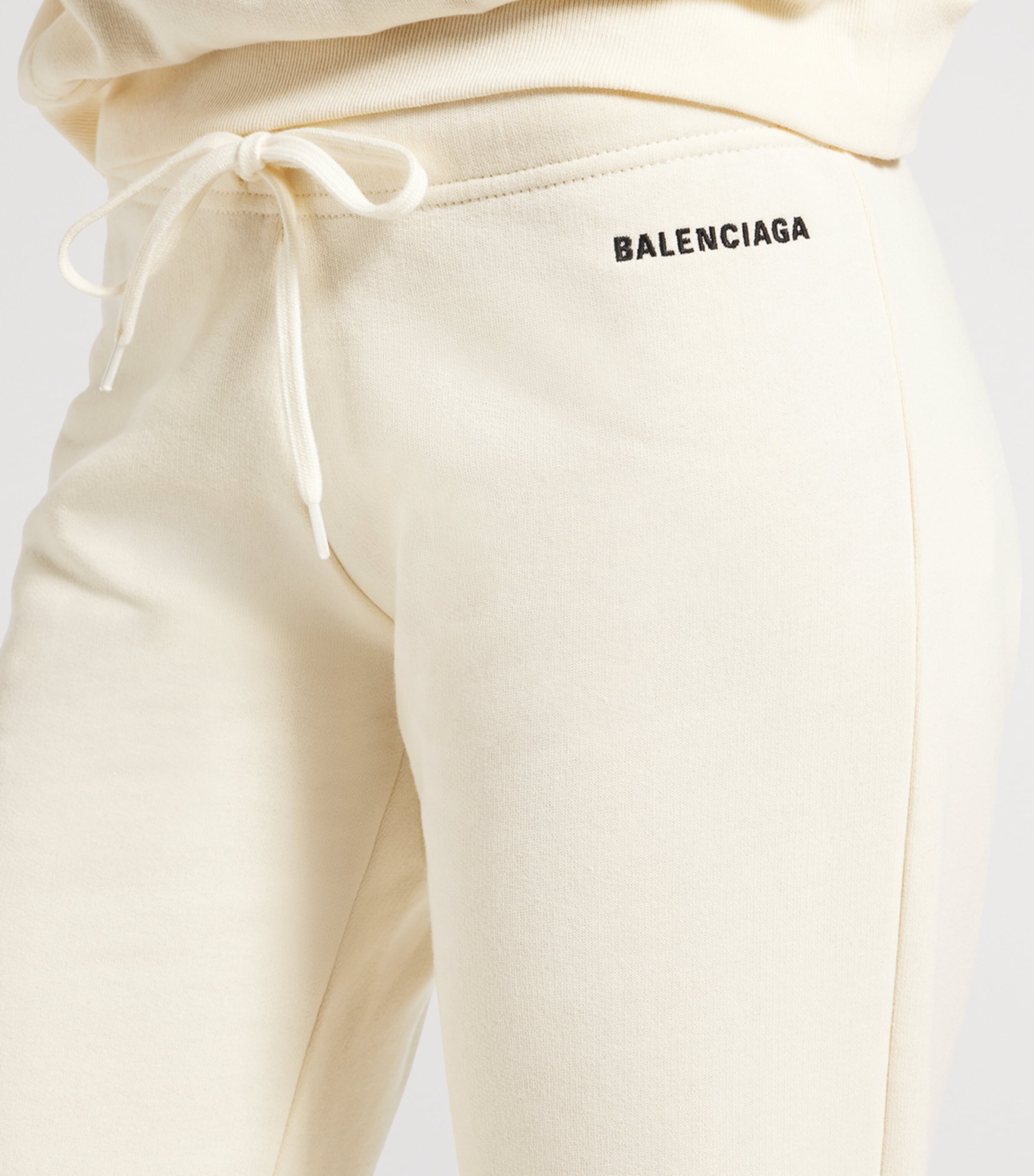 Balenciaga Womens Cotton Logo Wide-Leg Sweatpants Image 6