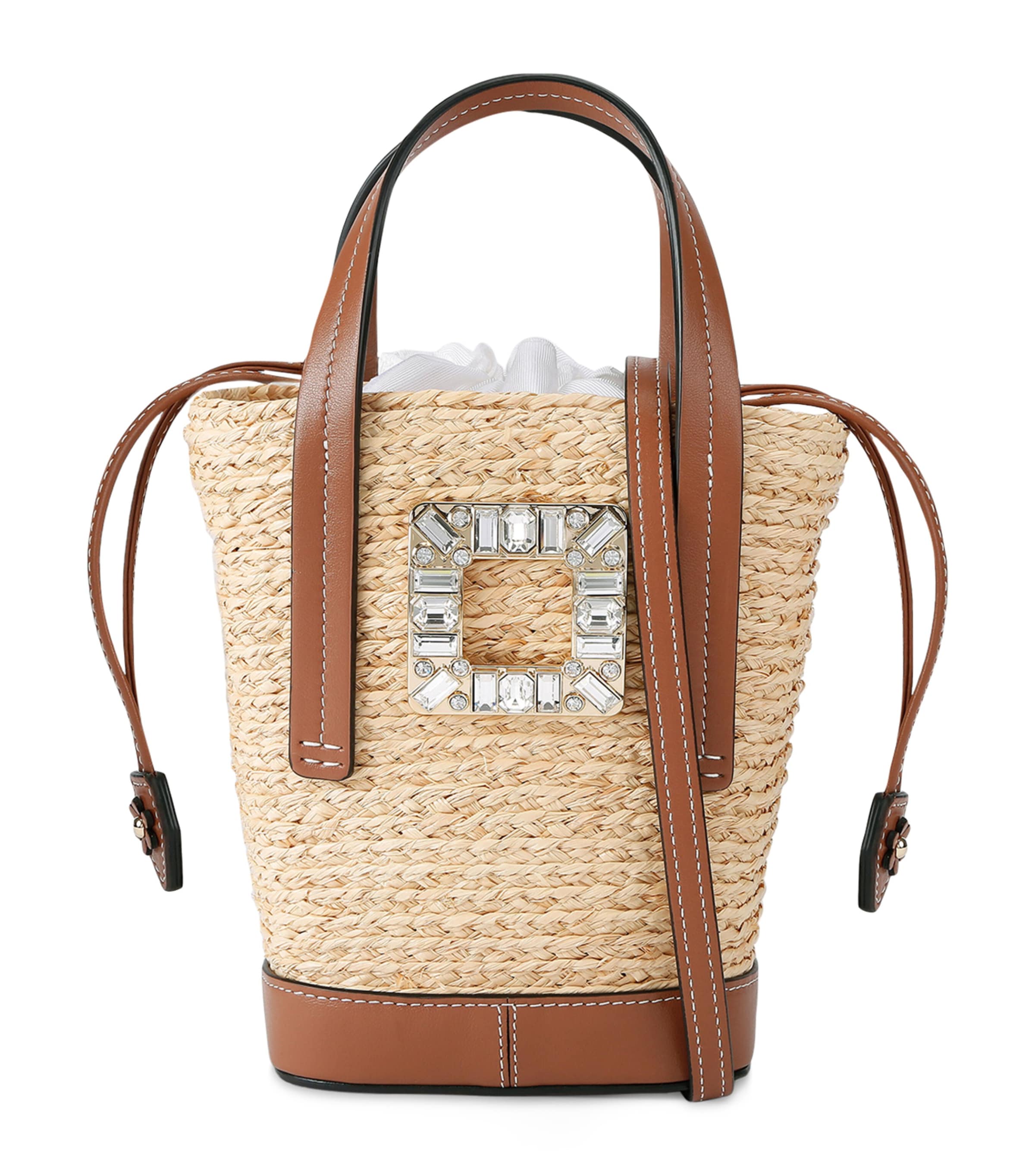 関税送料込国内発送★ROGER VIVIER viv Skate raffia bucket bag Roger Vivier Raffia Viv' Skate Bucket Bag | Harrods US