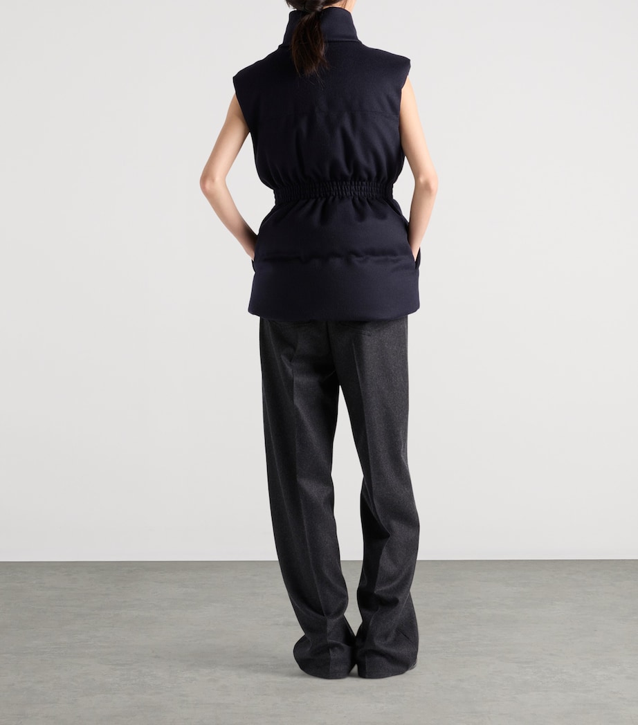 Wool Loden Down Gilet F0008 Image 5