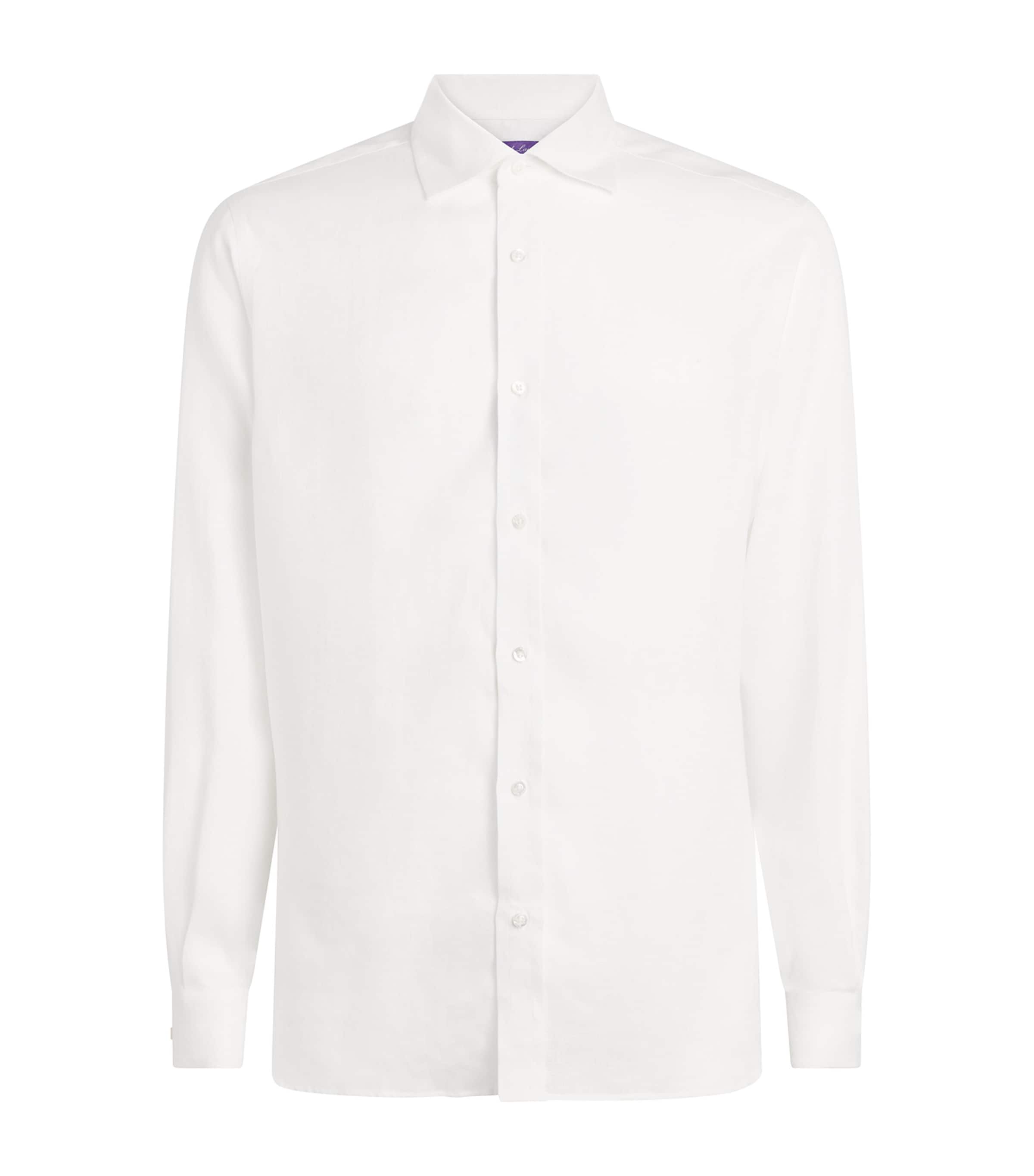 Ralph Lauren Purple Label Mens Linen Shirt White Image 1