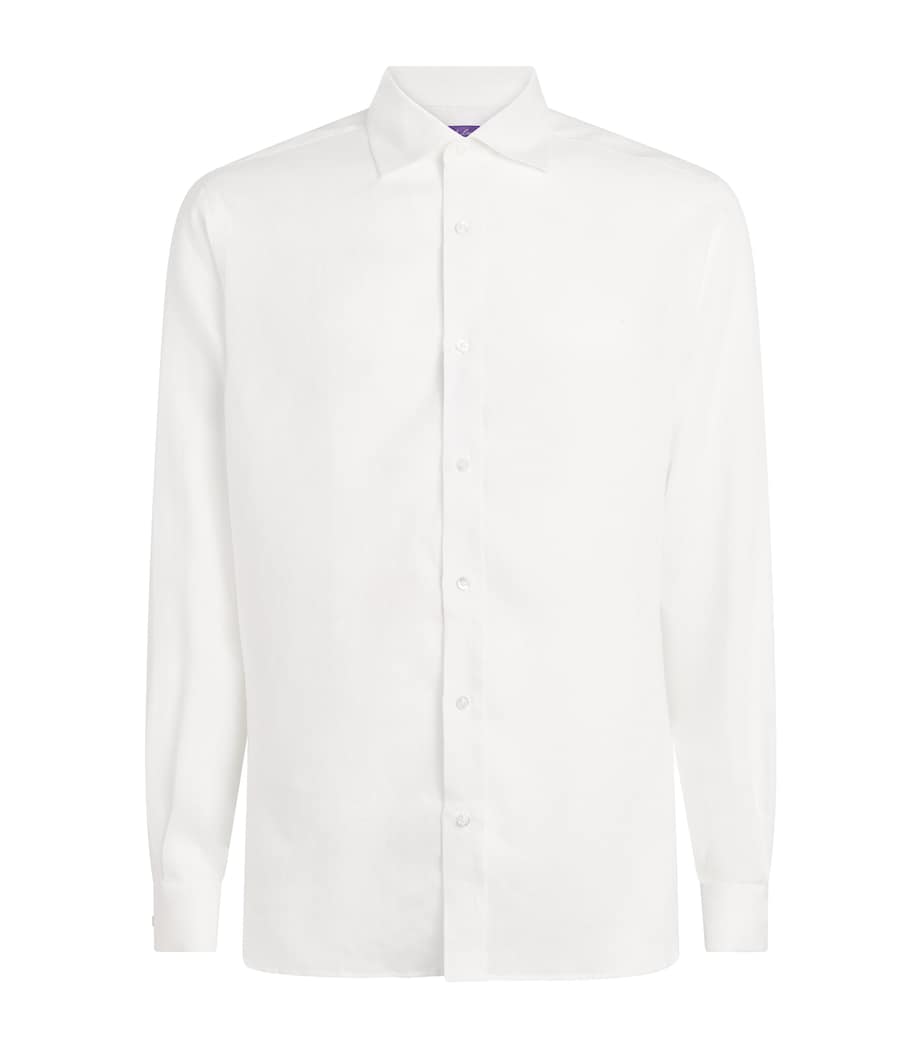 Ralph Lauren Purple Label Mens Linen Shirt White Image 1