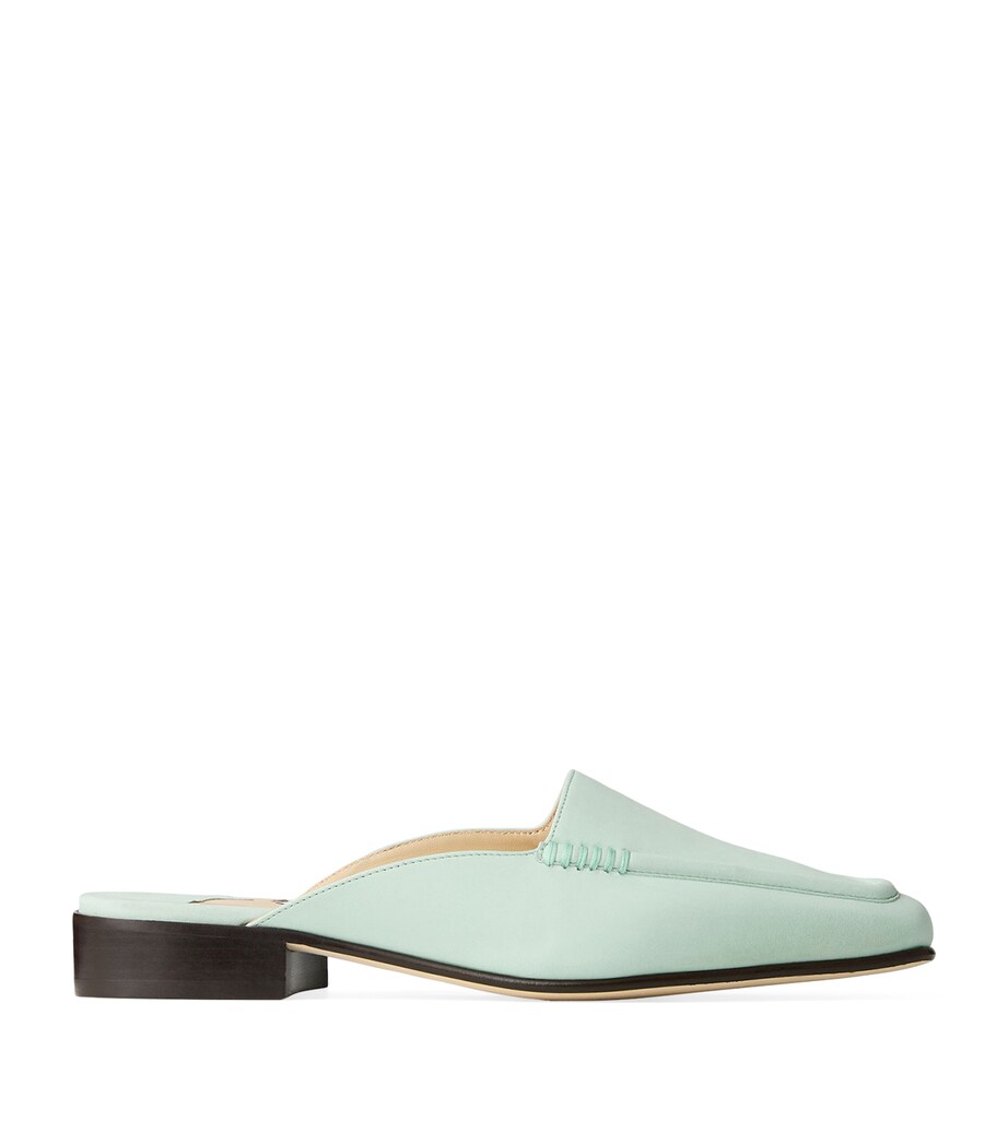 Archive Collection: Flat Nubuck Mules COOL MINT Image 1