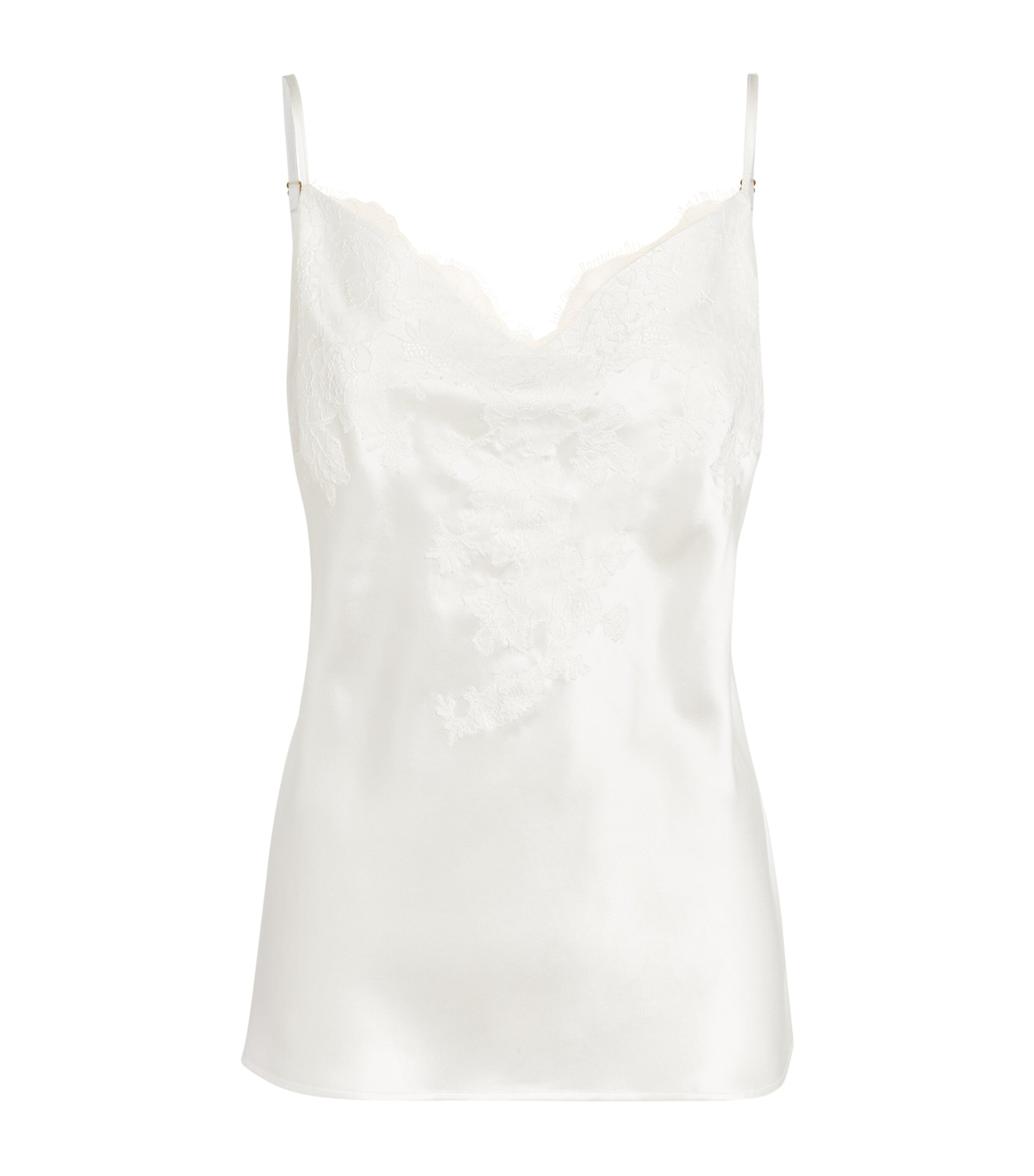 Marjolaine Silk Lace-Trim Baccarat Camisole | Women Clothing | Tops | Camis & Tanks | Nightwear | Pyjamas | Designers | Marjolaine