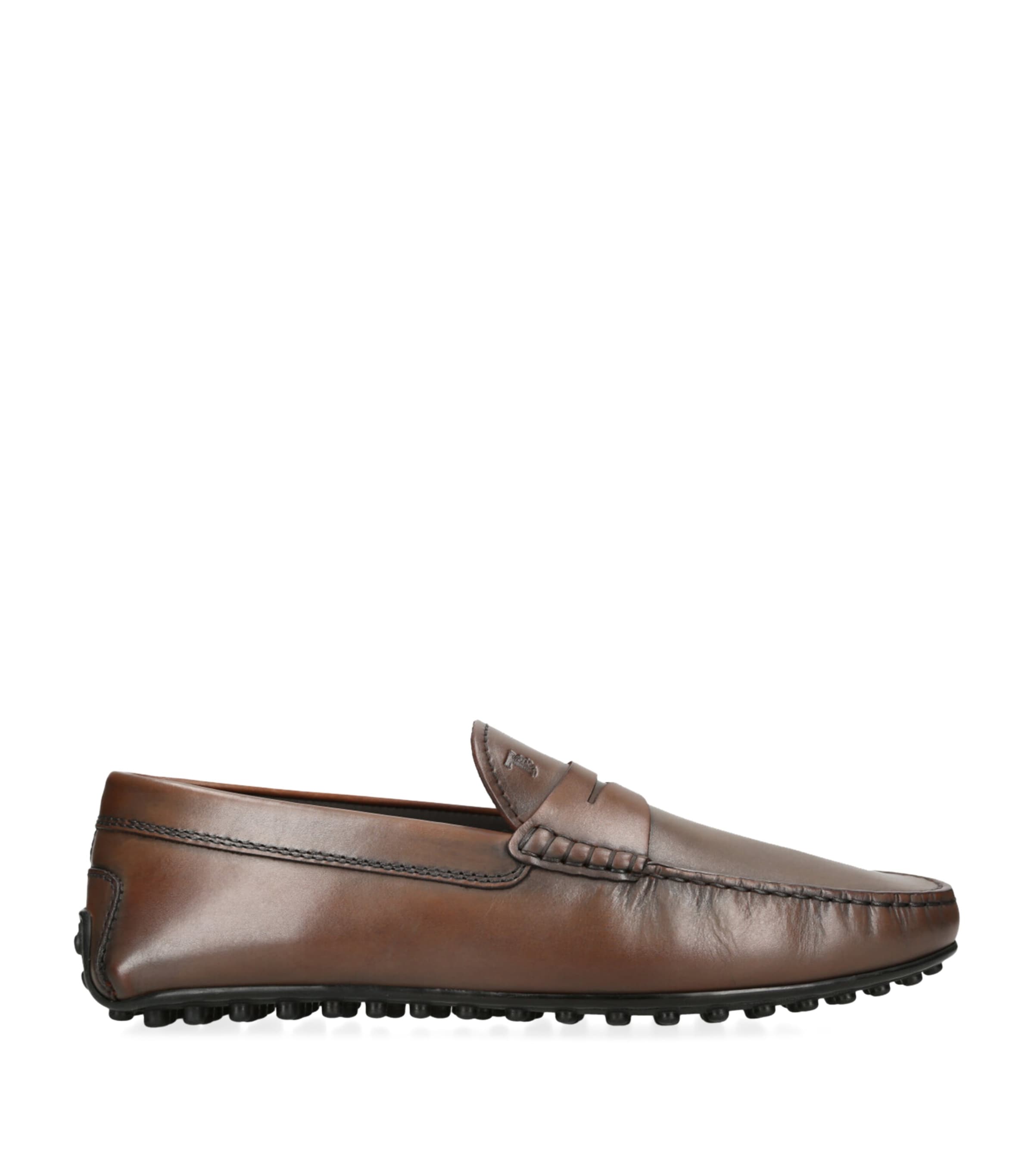 Tod's City Driver Penny Loafers In Brown