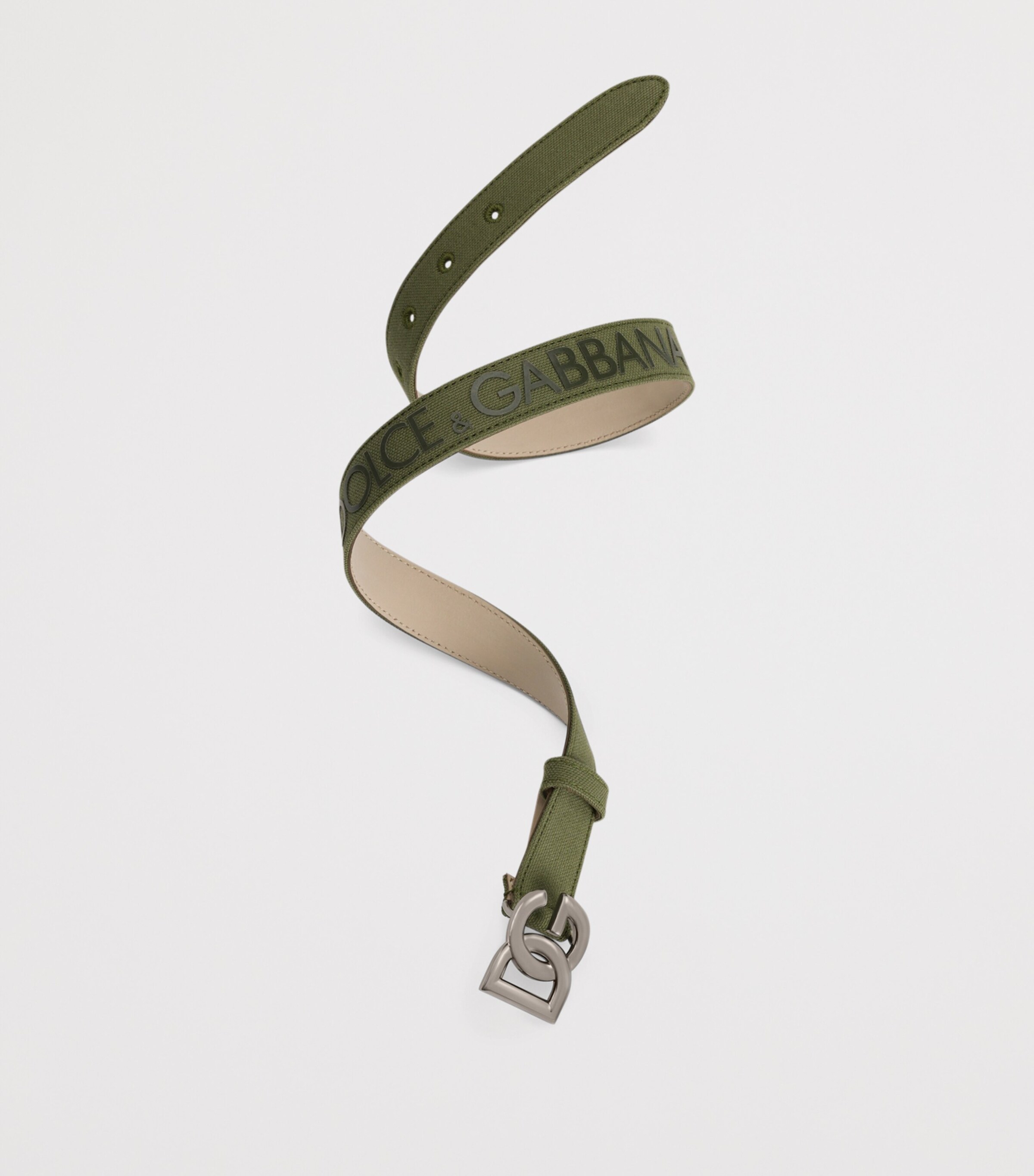 Dolce&Gabbana Kids Canvas Belt Green/green Image 2