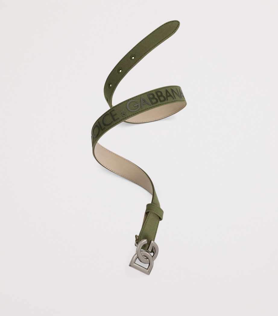 Dolce&Gabbana Kids Canvas Belt Green/green Image 2