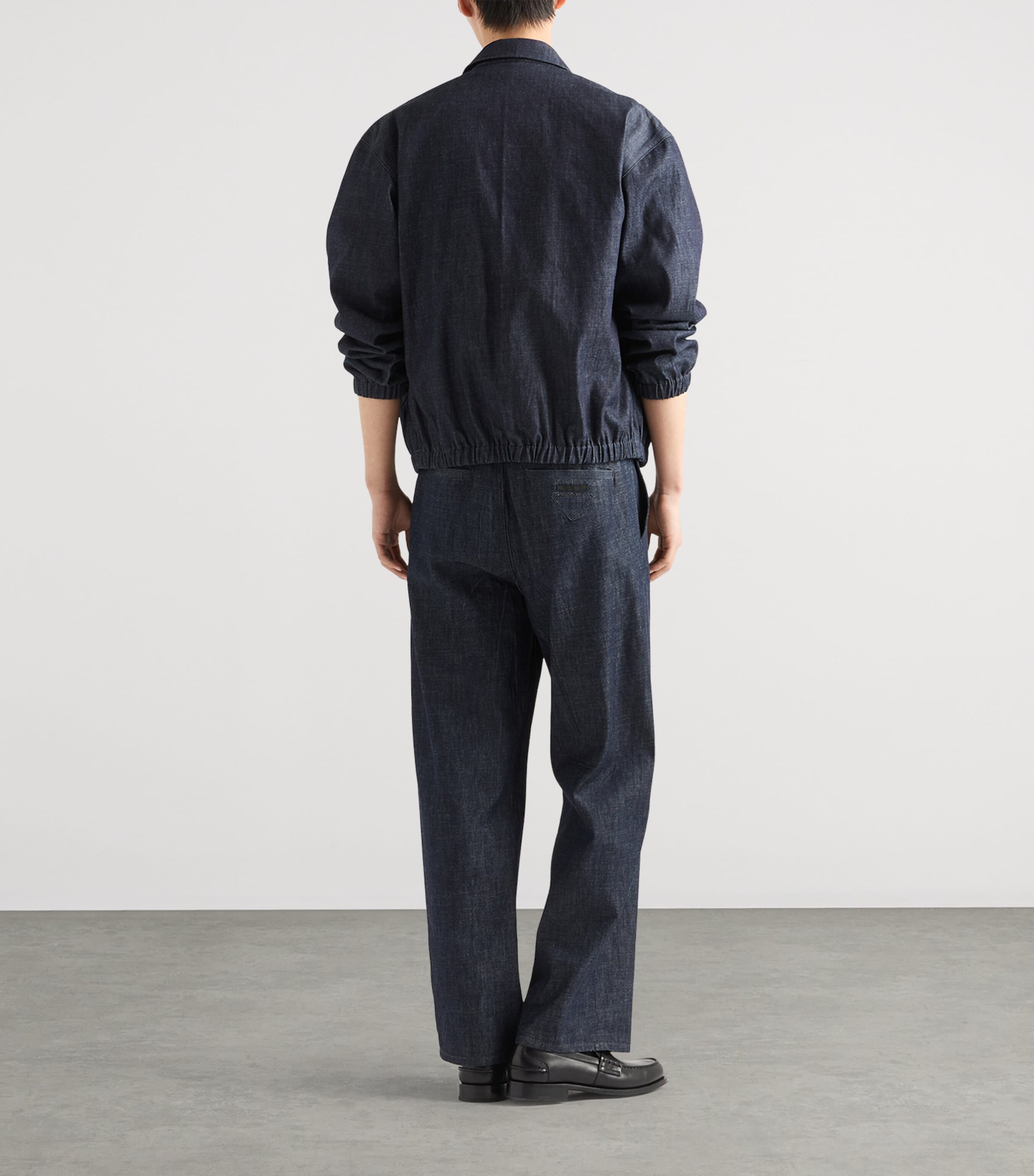 Chambray Denim Blouson Jacket F0008 Image 5