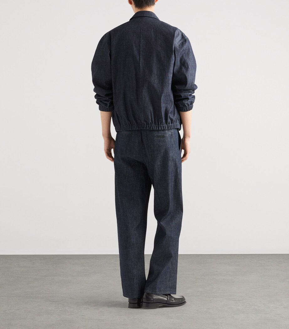 Chambray Denim Blouson Jacket F0008 Image 5