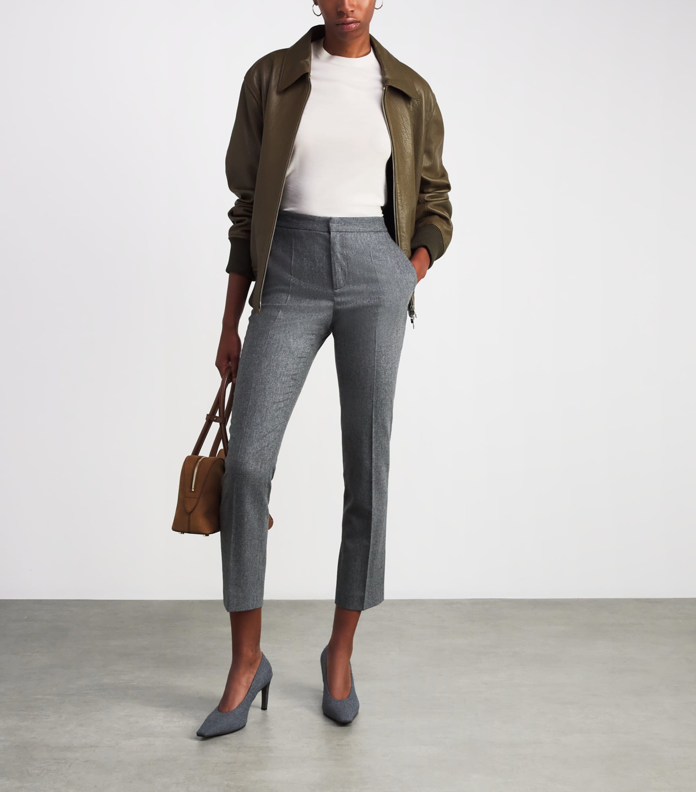 Wool Short-Sleeve Sweater NEW IVORY Image 2