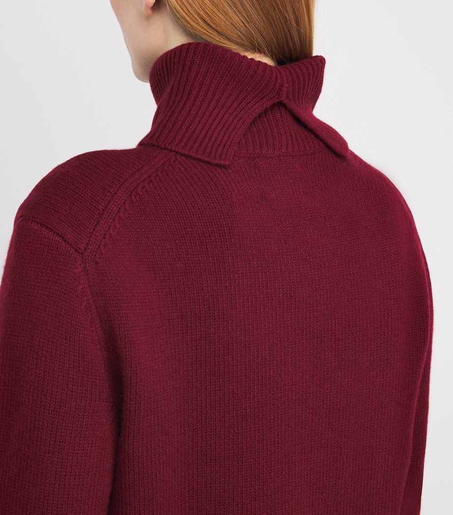 Merino Wool-Cashmere Idra Sweater BURGUNDY Image 6