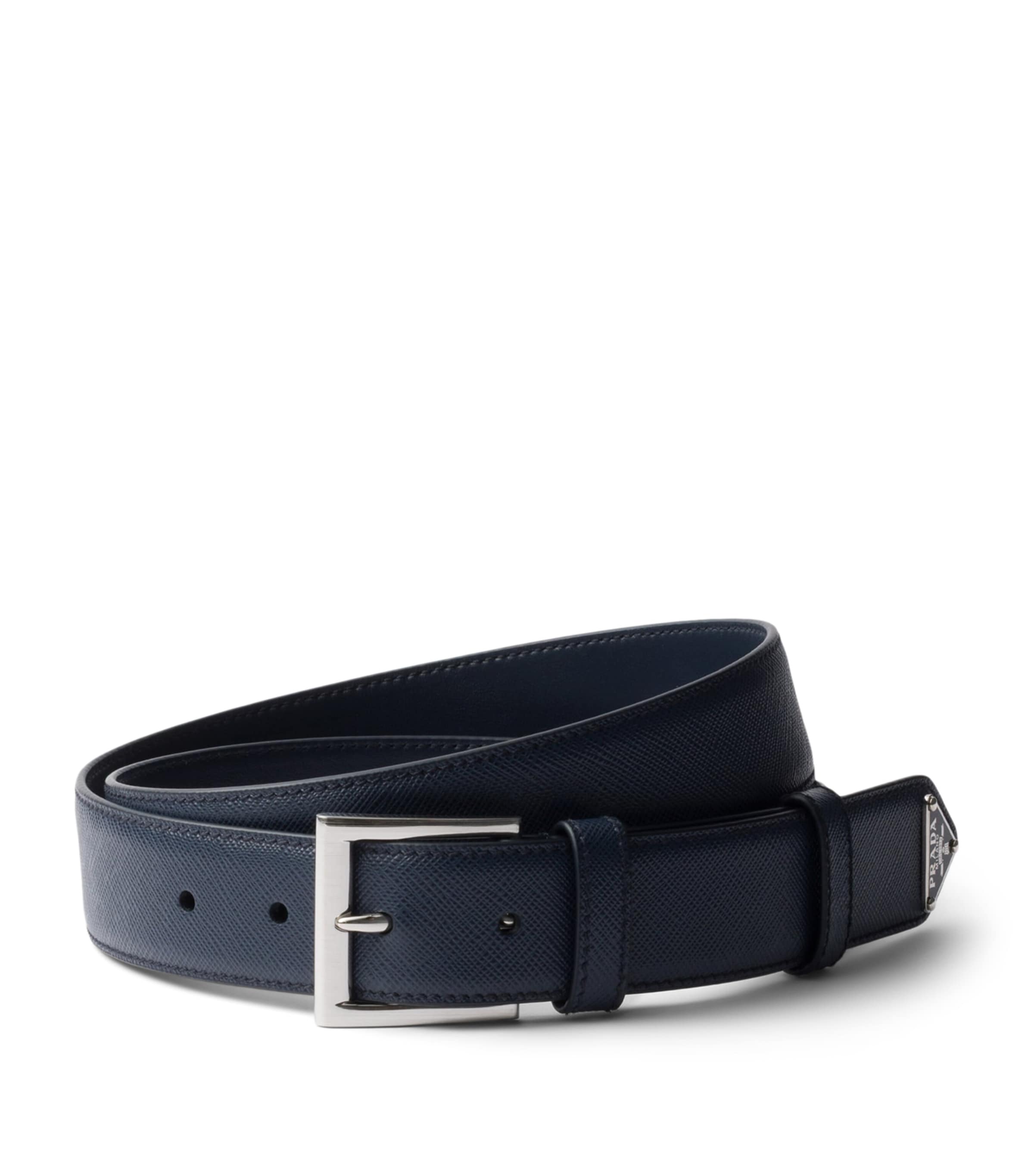 Saffiano Leather Logo Belt F0216 Image 1