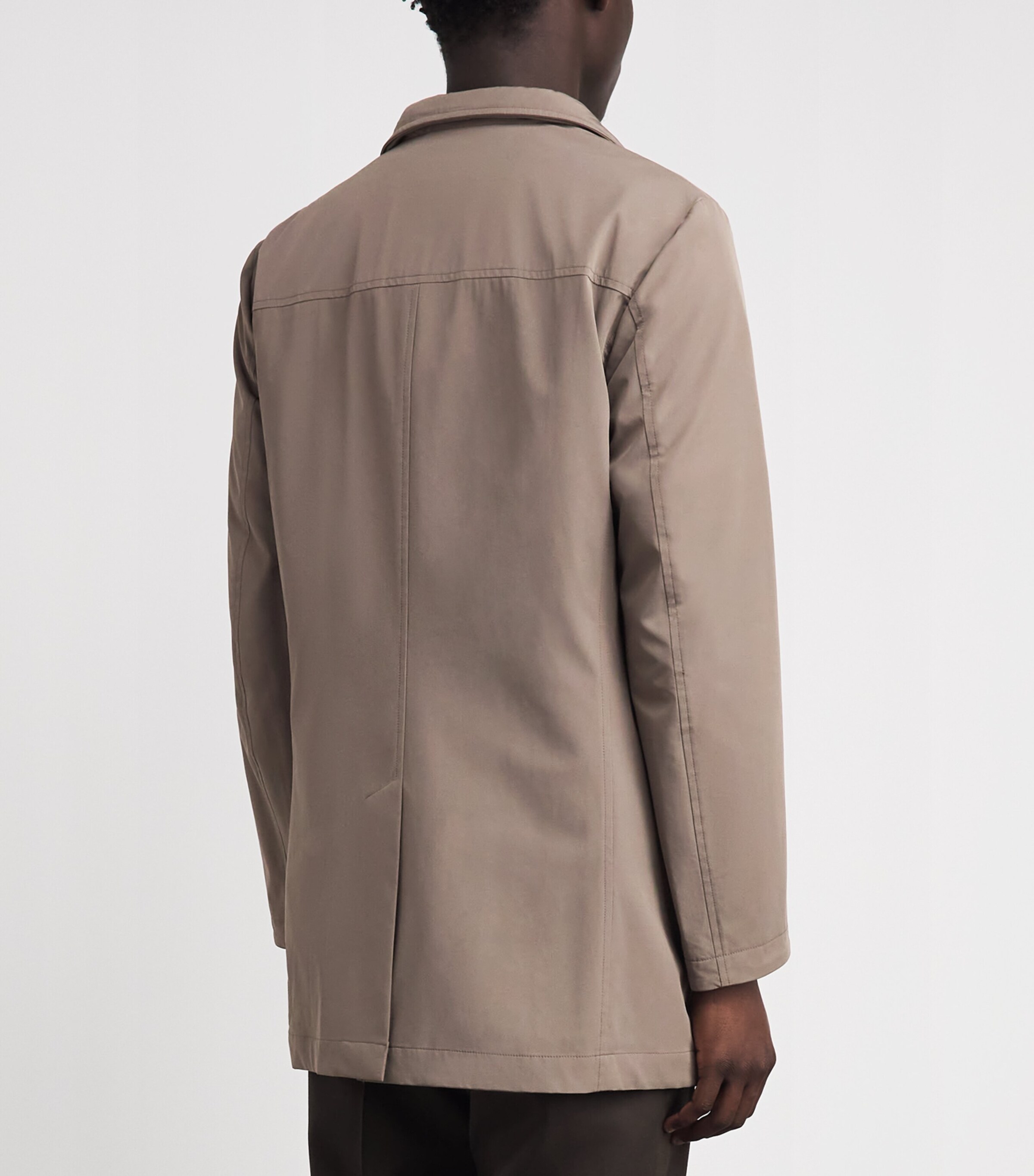 Moorer Mens Water-Repellent Hektor-KN Overcoat Nut Image 5