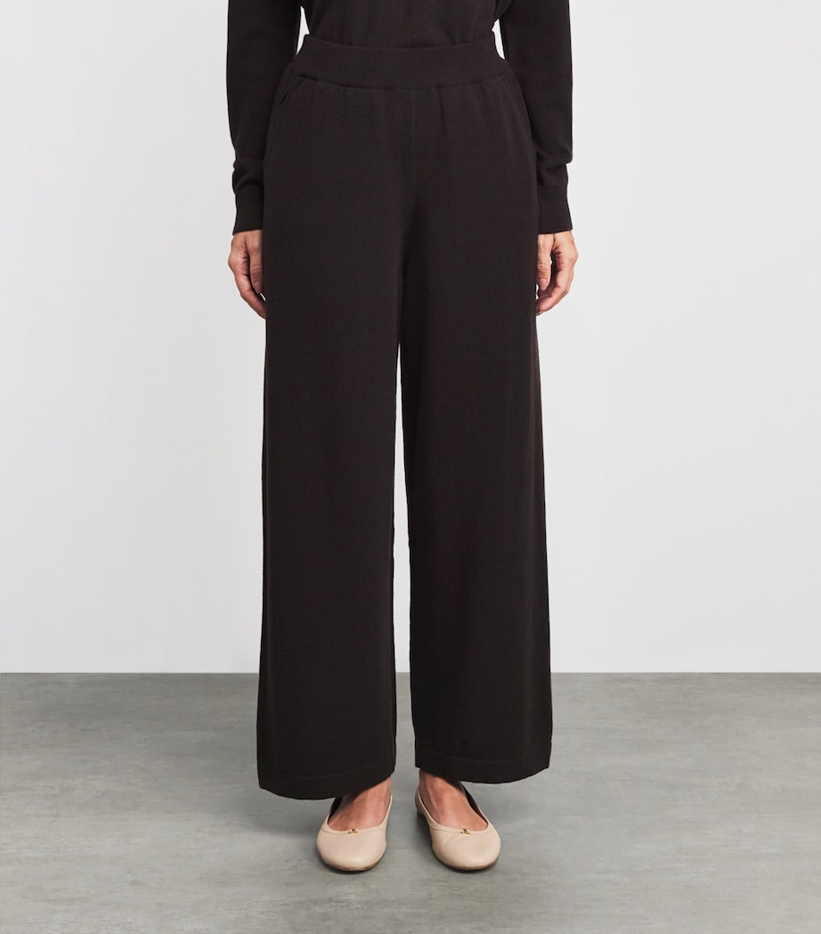 Cashmere-Blend Wide-Leg Sweatpants SB7290 MOLASSES Image 3