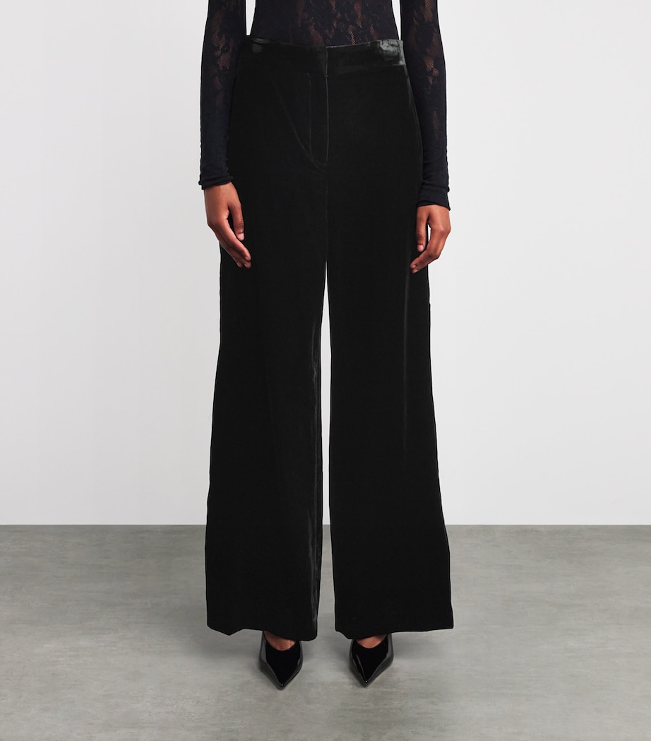 Velvet Alex Wide-Leg Trousers B0002 BLACK Image 3