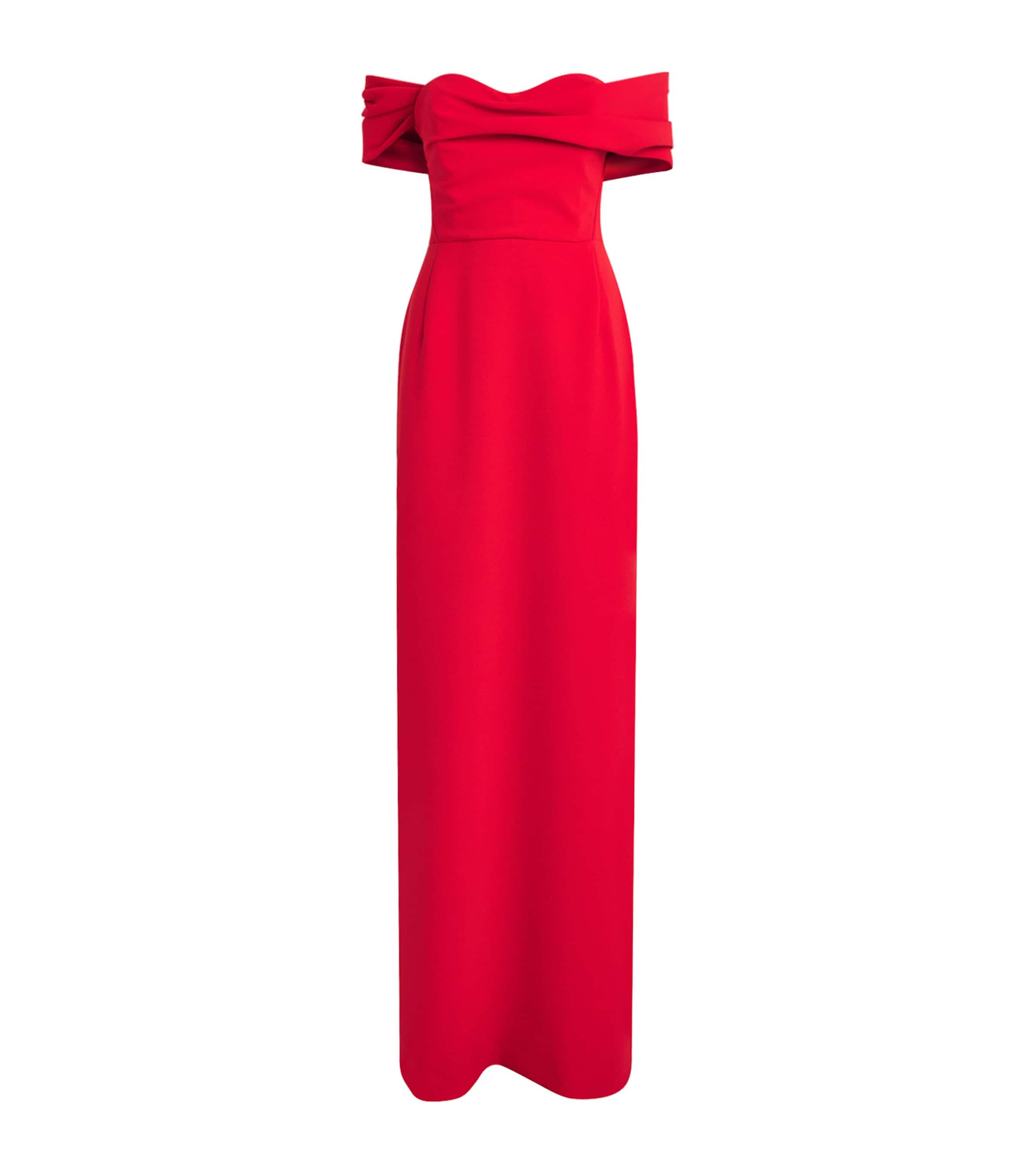 Carolina Herrera Womens Off-the-Shoulder Sofia Gown Red Image 1